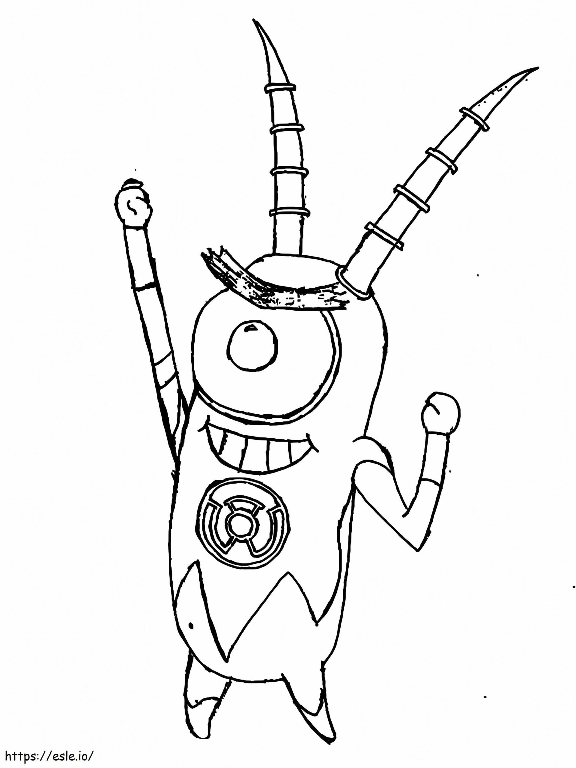 Plankton Hero Coloring Page