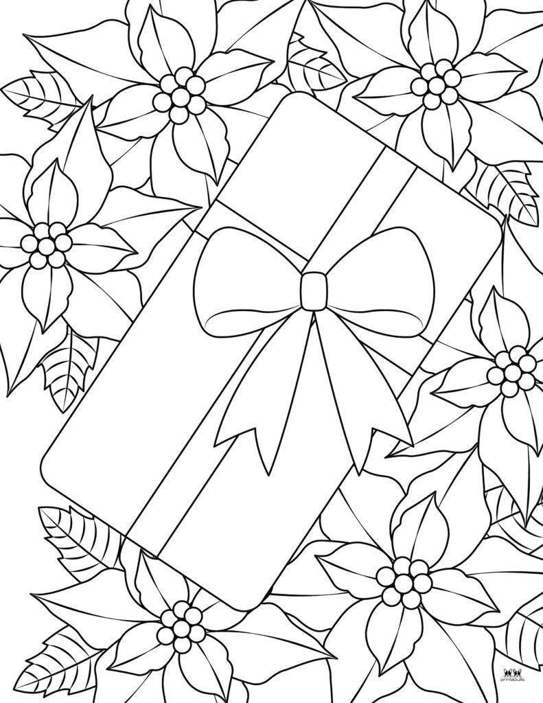 Poinsettia Coloring Pages Templates FREE Printabulls