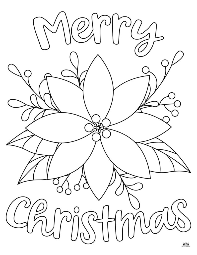Poinsettia Coloring Pages Templates FREE Printabulls