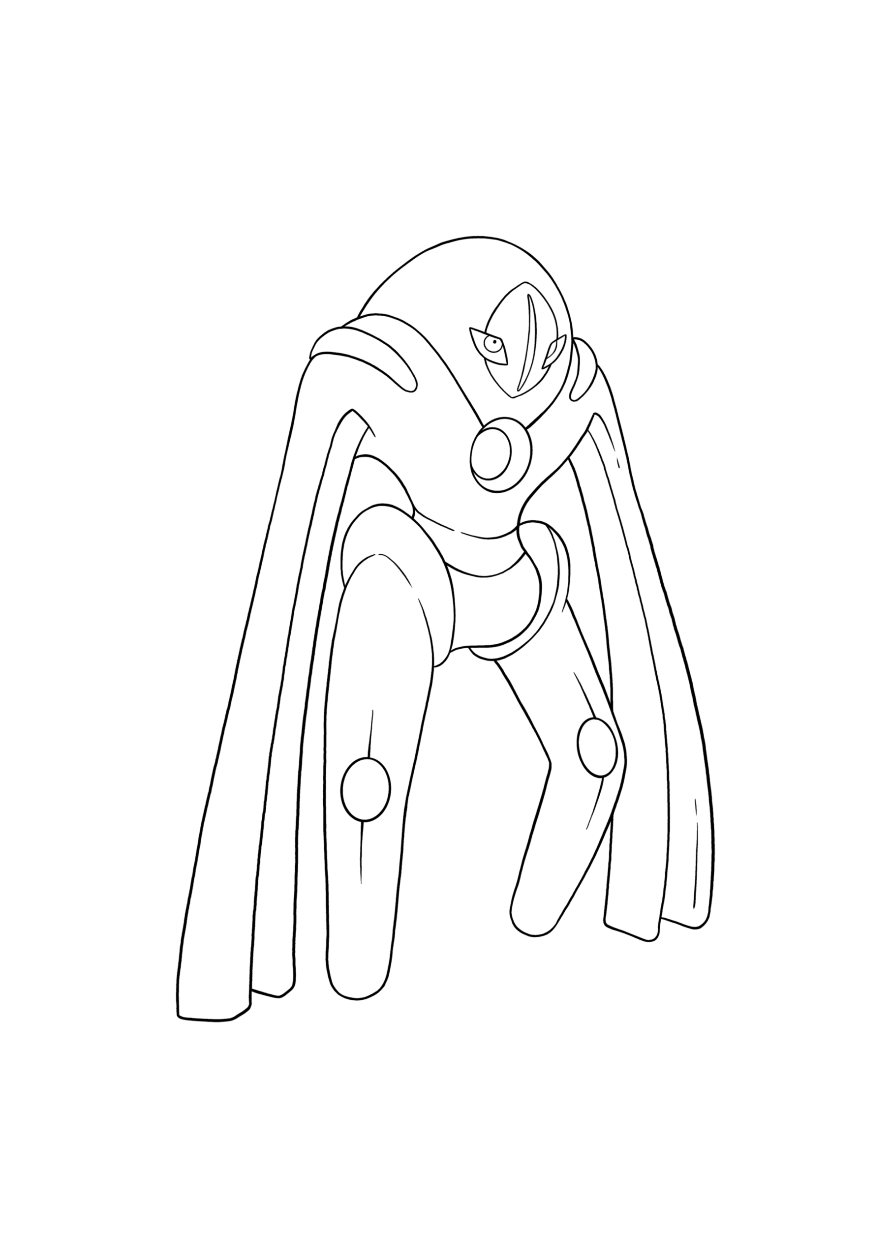 Pok mon Deoxys Defense Form Coloring Page