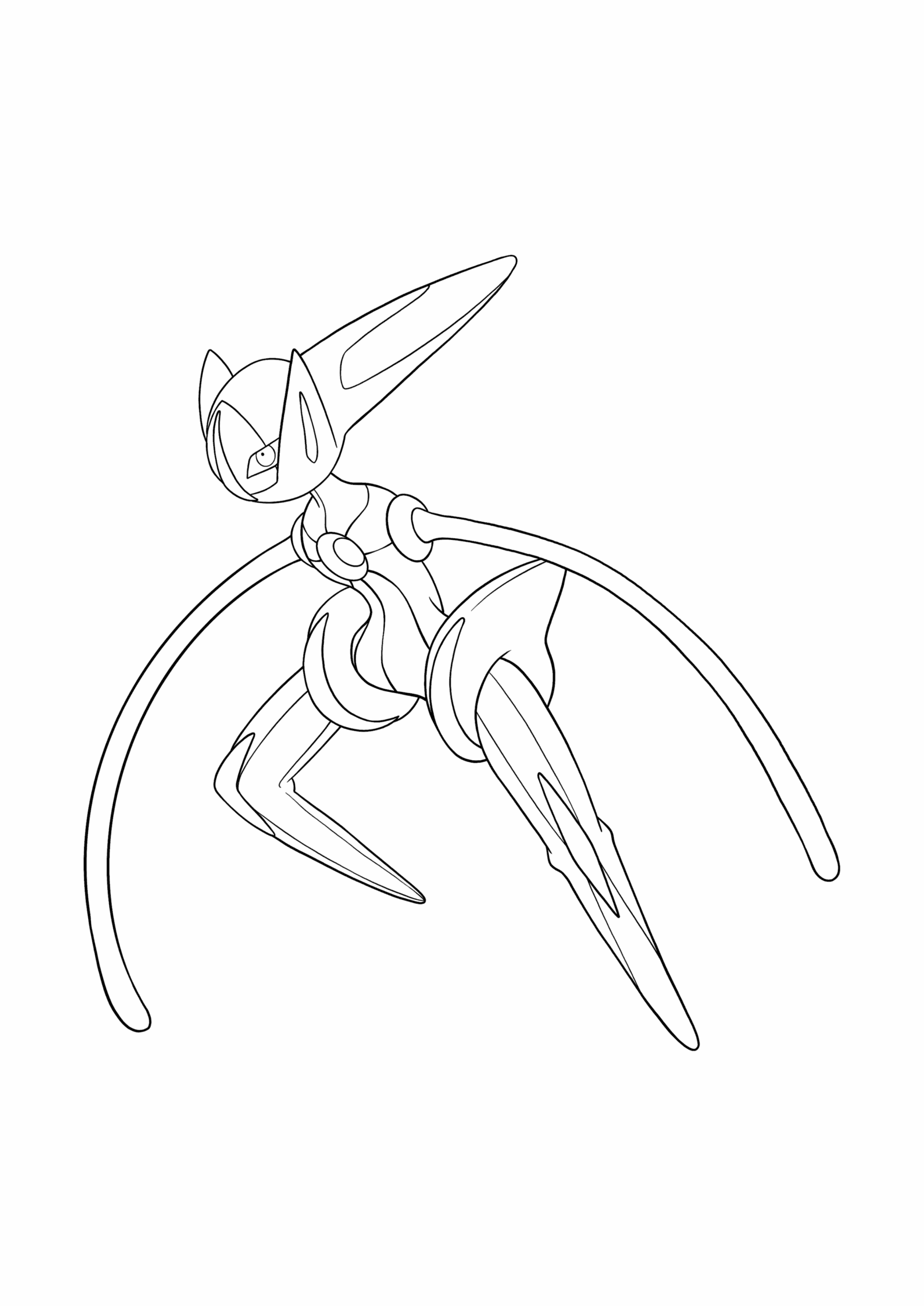 Pok mon Deoxys Speed Form Coloring Page