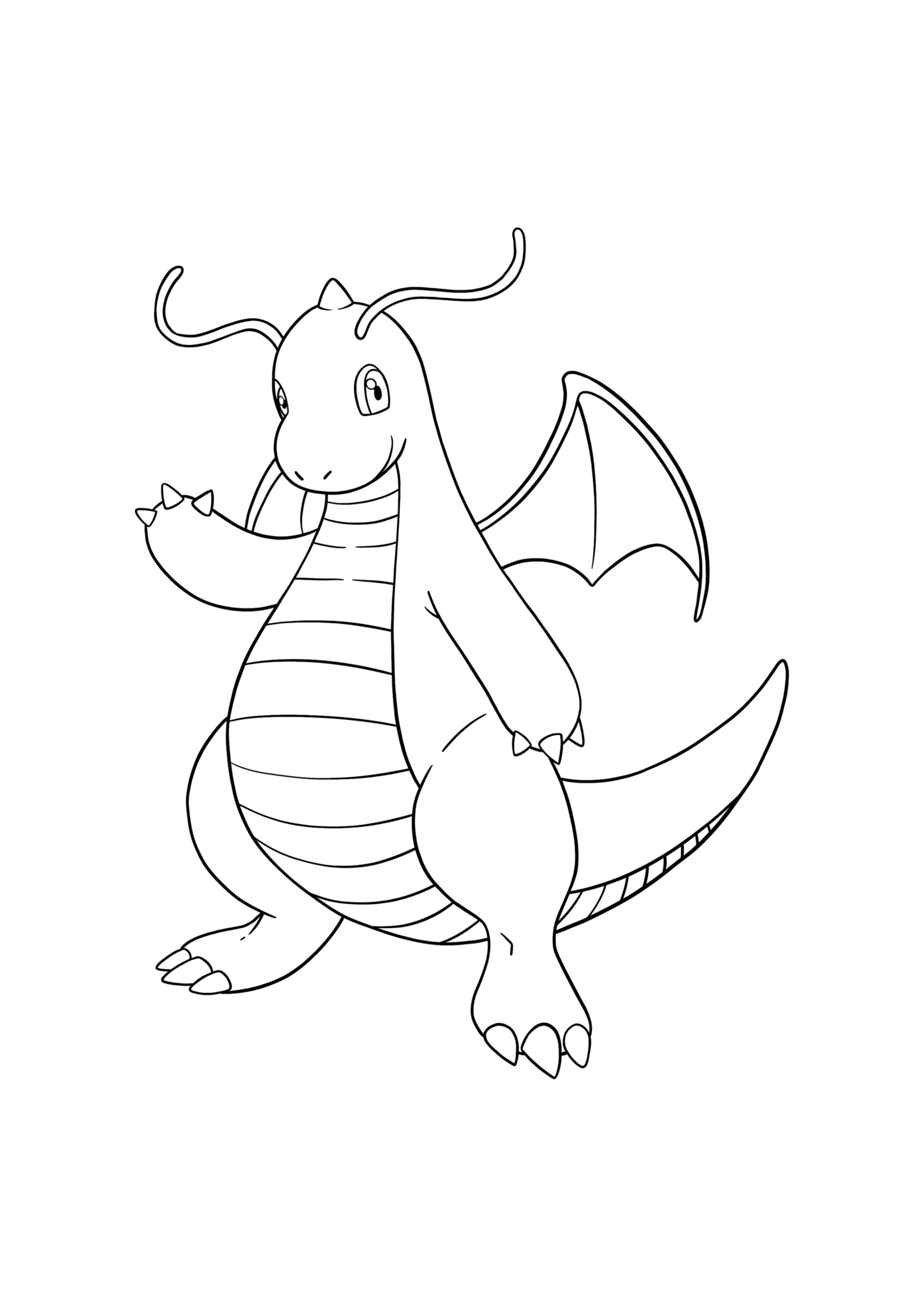 Pok mon Dragonite Coloring Page