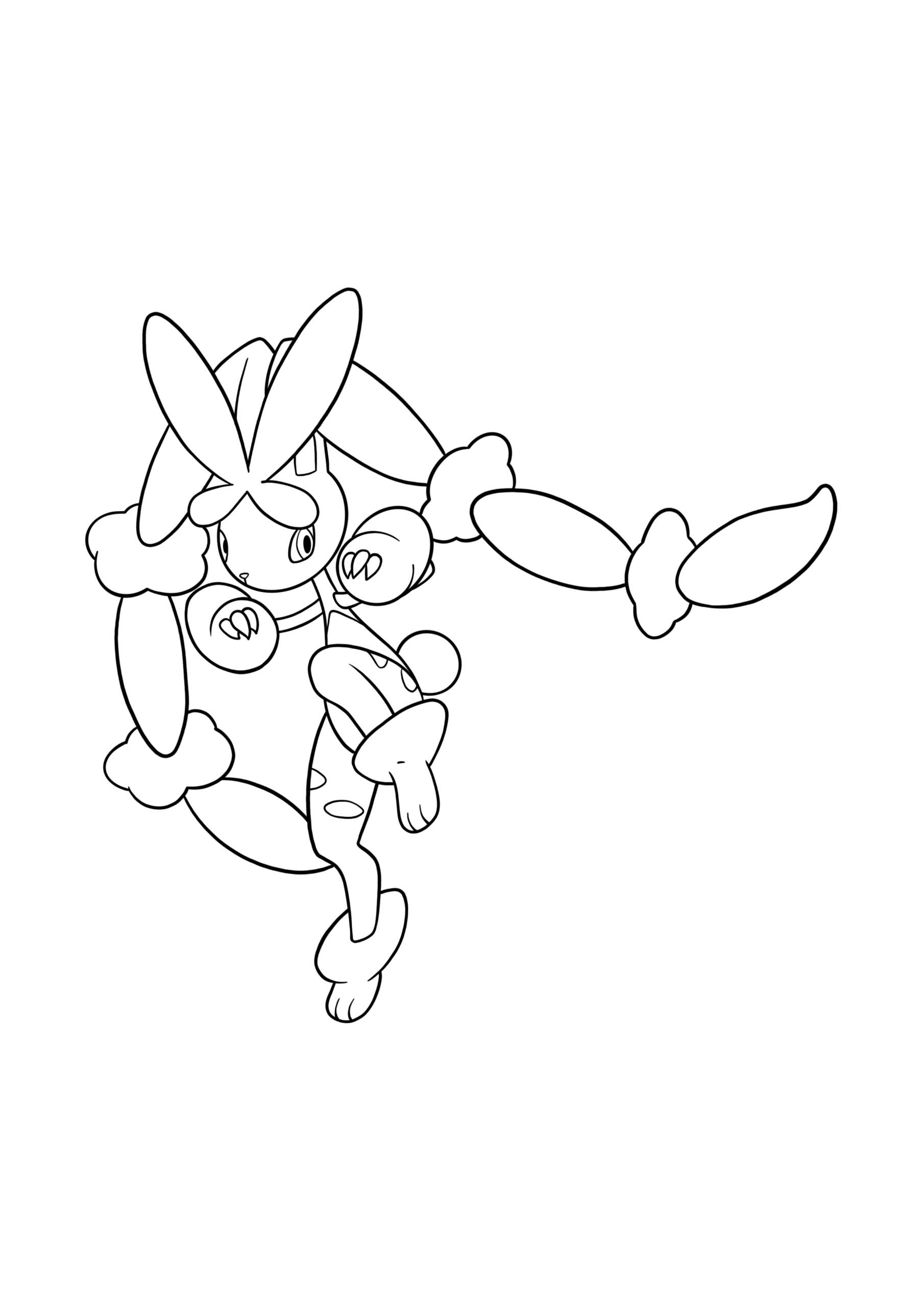 Pok mon Mega Lopunny Coloring Page