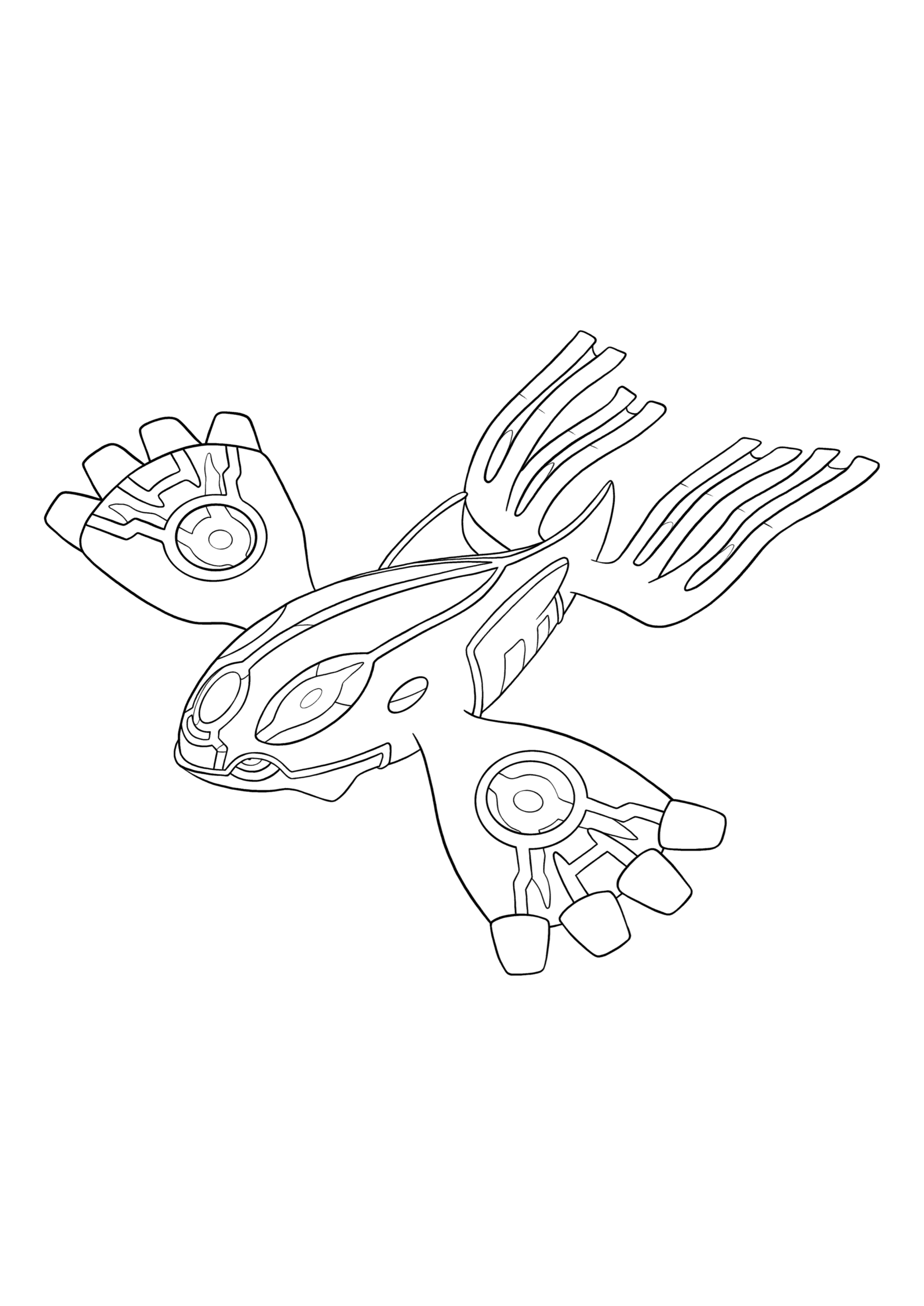 Pok mon Primal Kyogre Coloring Page