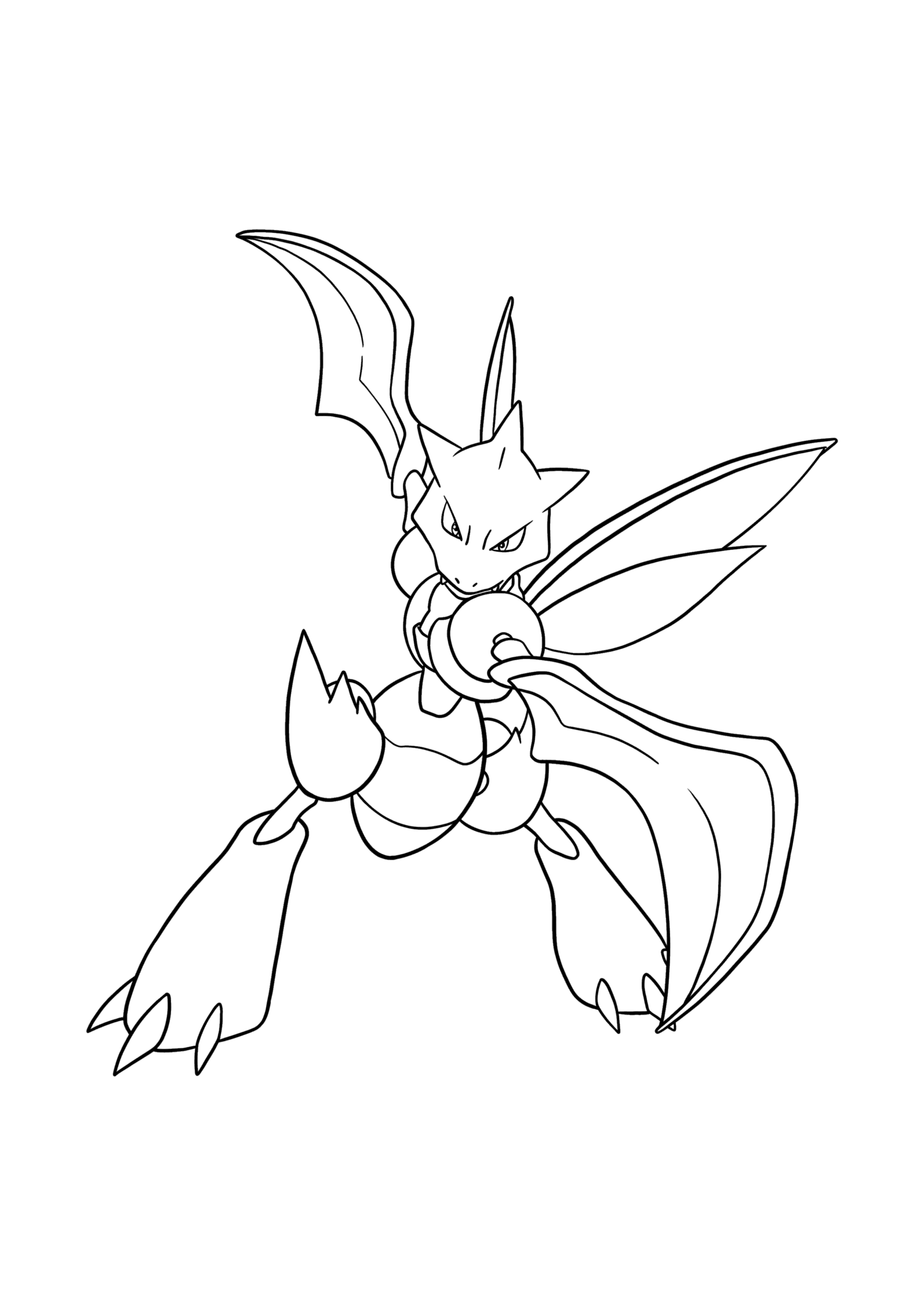 Pok mon Scyther Coloring Page