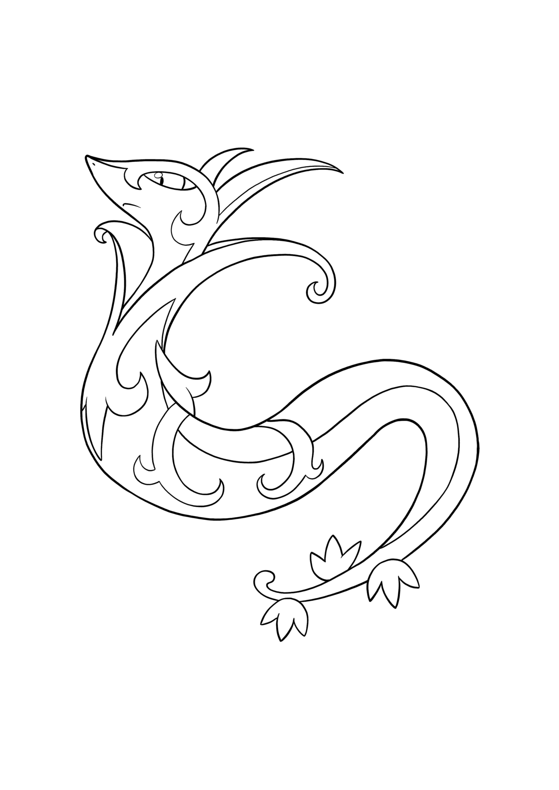 Pok mon Serperior Coloring Page