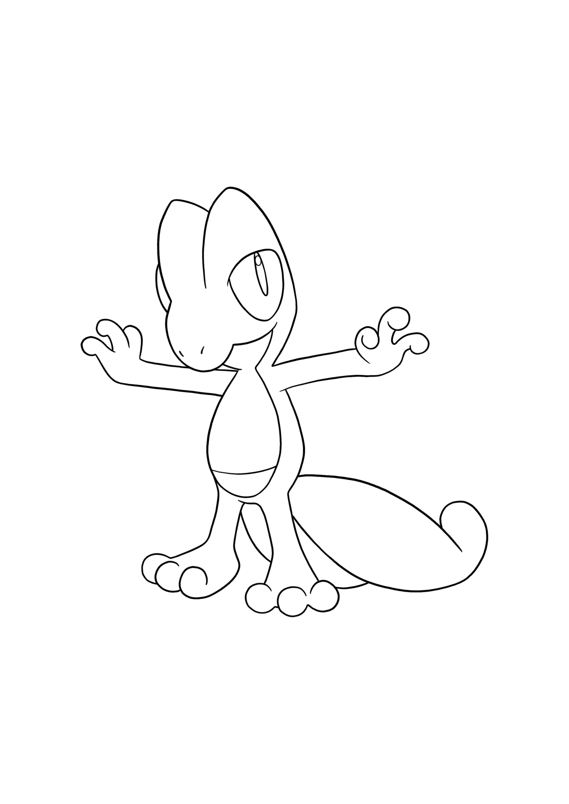 Pok mon Treecko Coloring Page