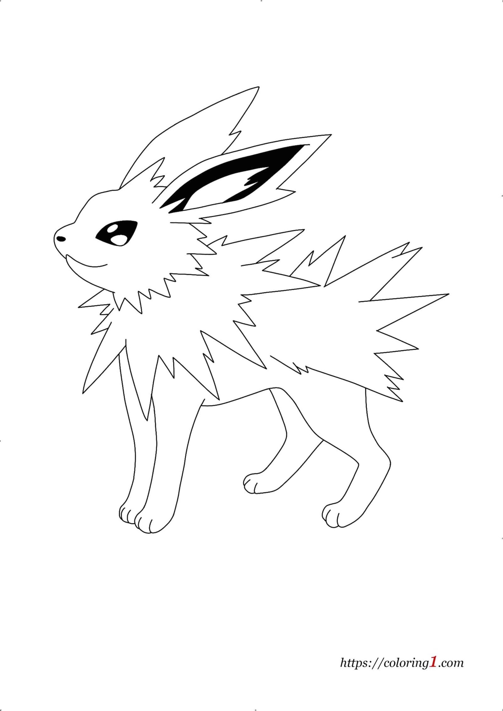 Pokemon Eevee Evolutions Jolteon Coloring Pages 2 Free Coloring Sheets 2021 