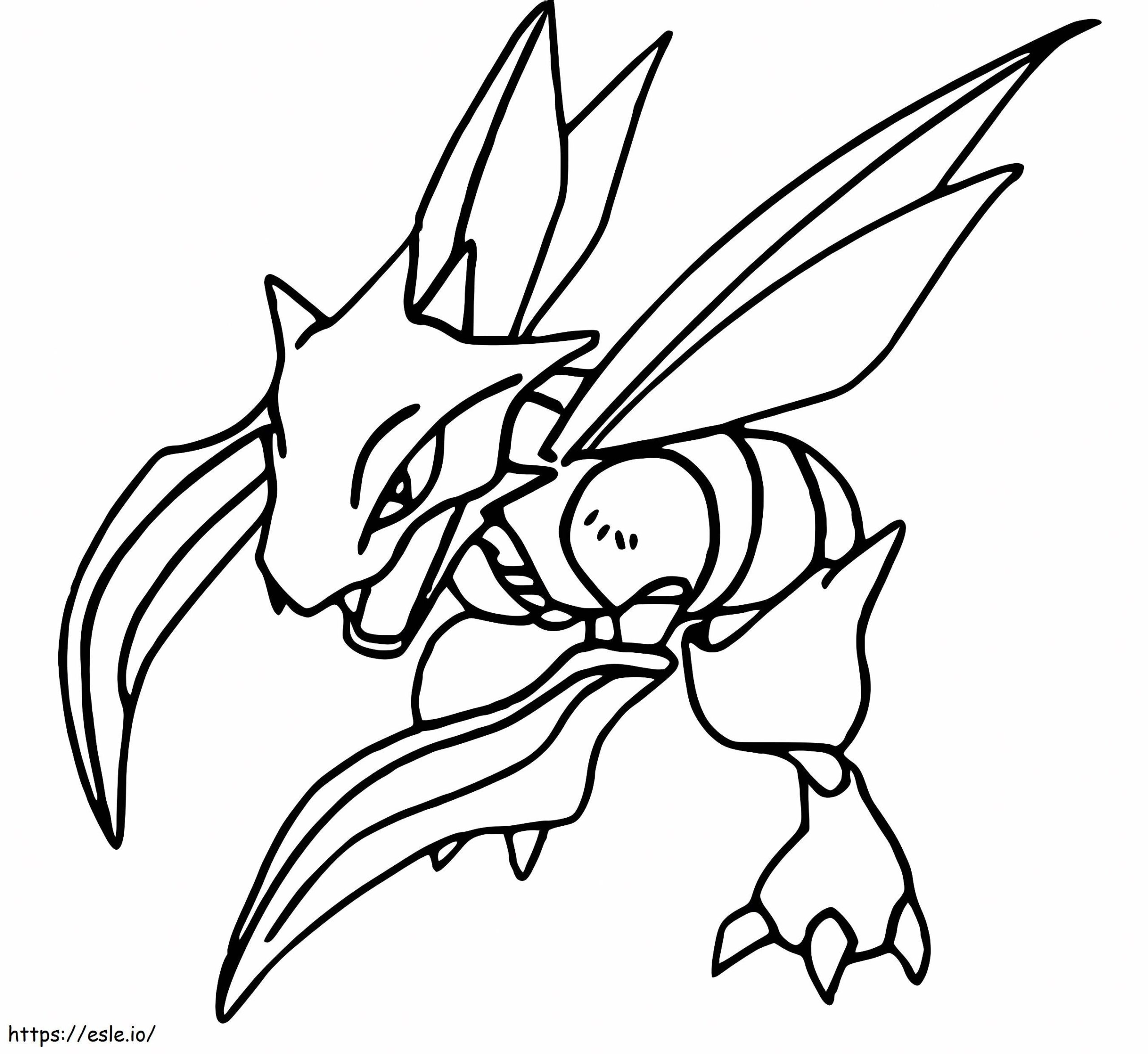 Pokemon Scyther Coloring Page