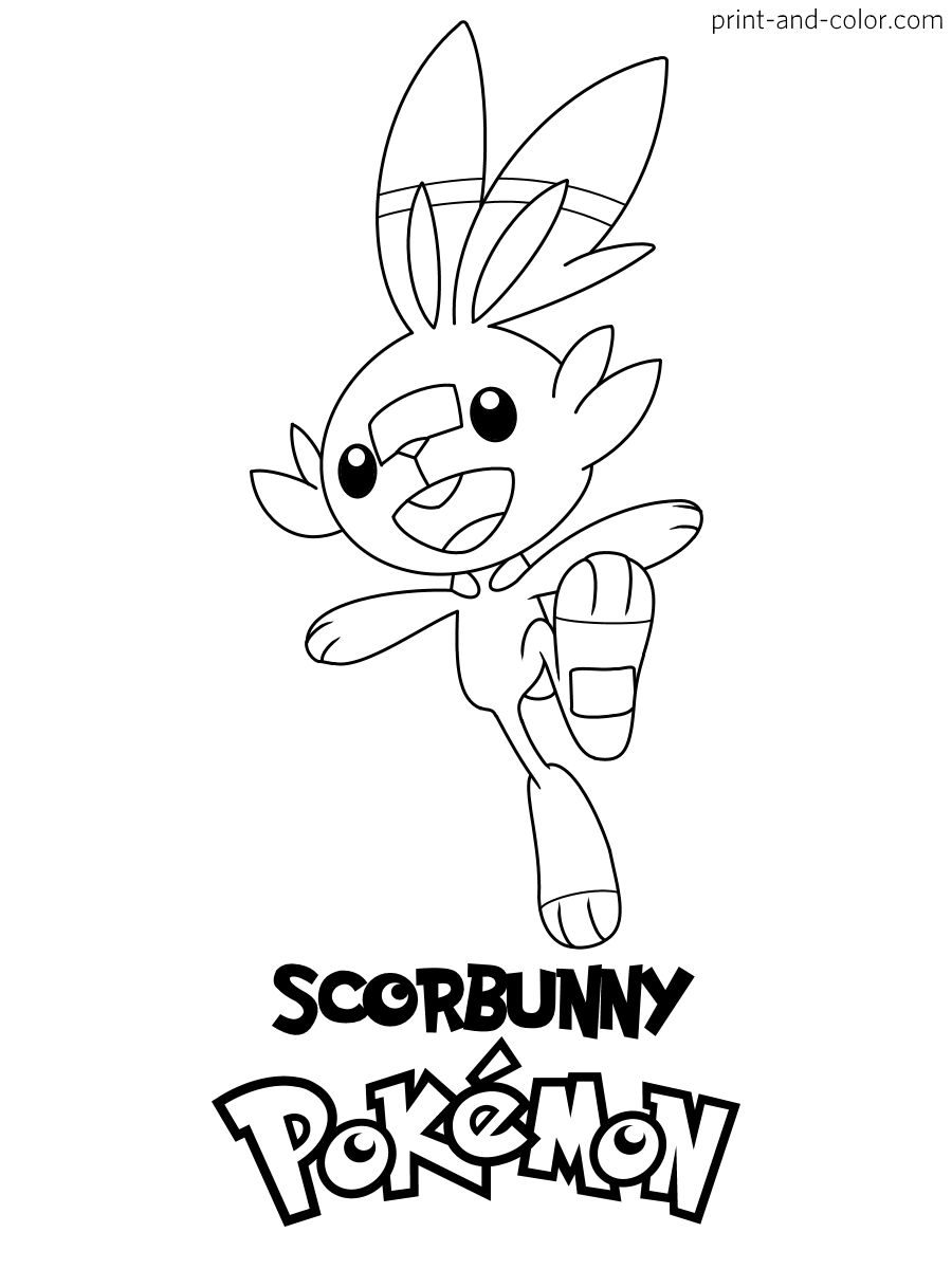 Scorbunny Coloring Pages Printable