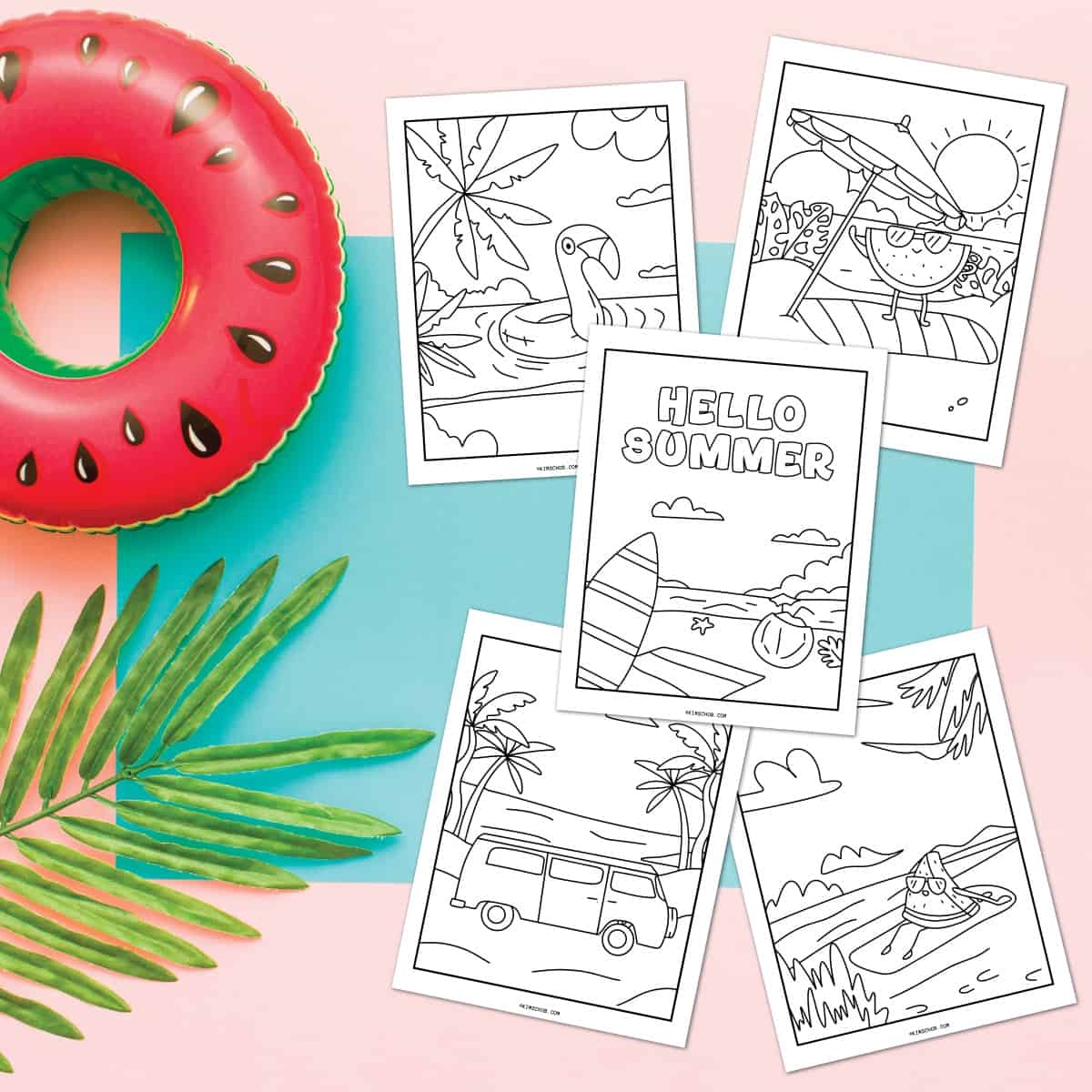 Pool Party Printables And Coloring Sheets Kim Schob