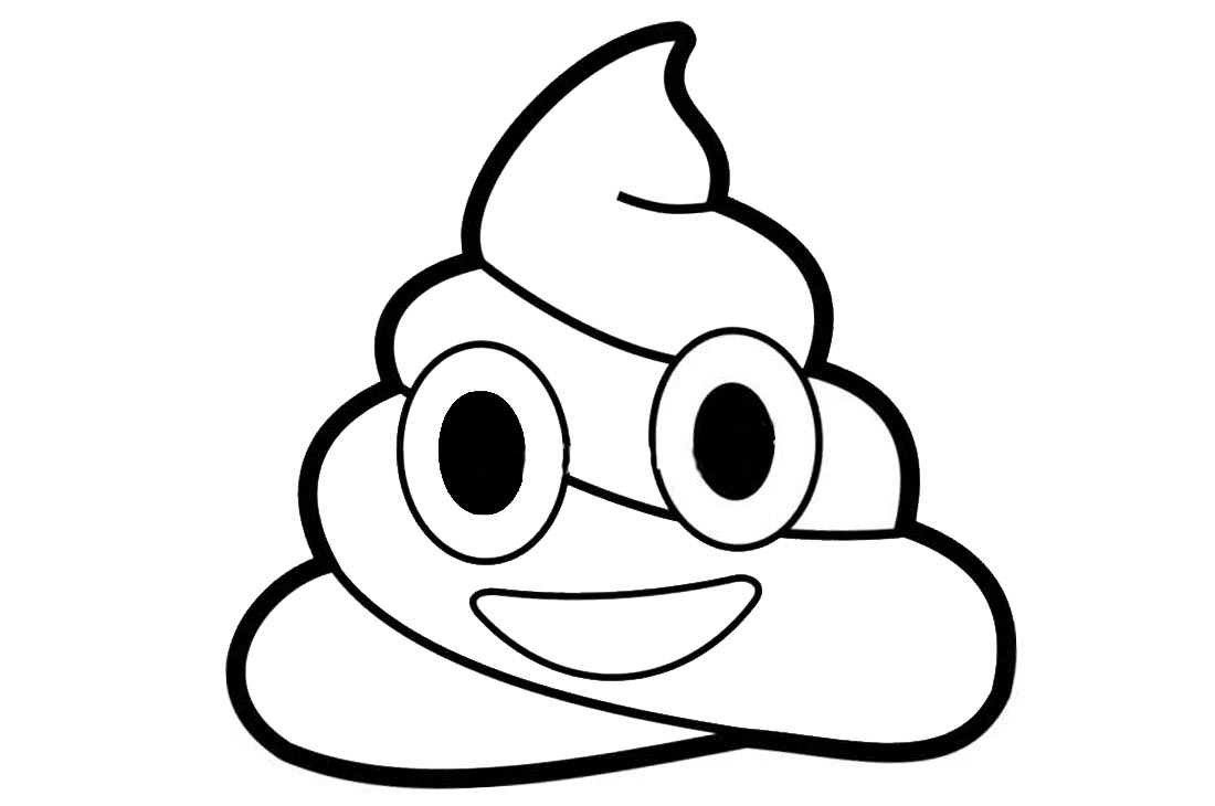 Poop Emoji Coloring Pages