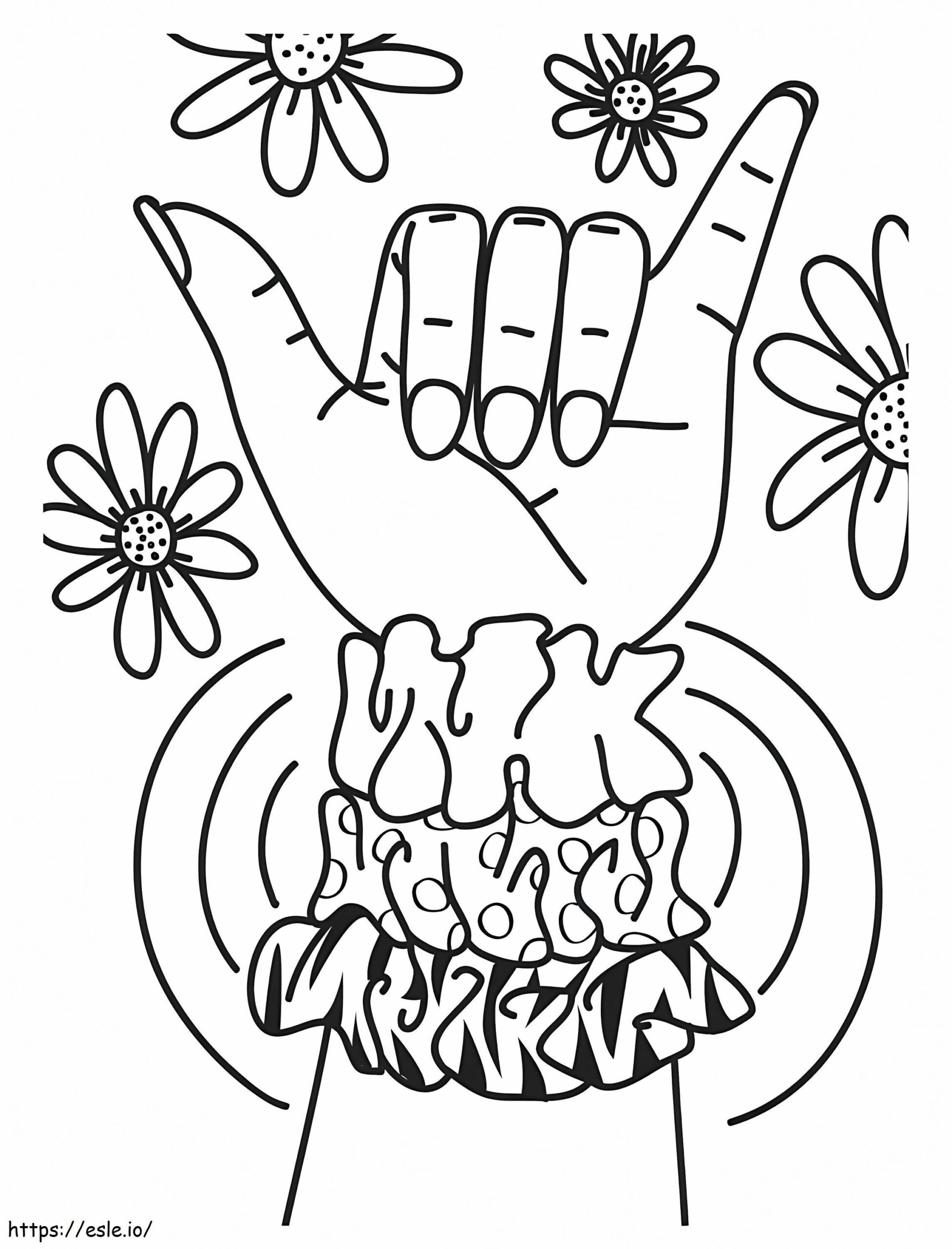 Power Flowers VSCO Girl Coloring Page