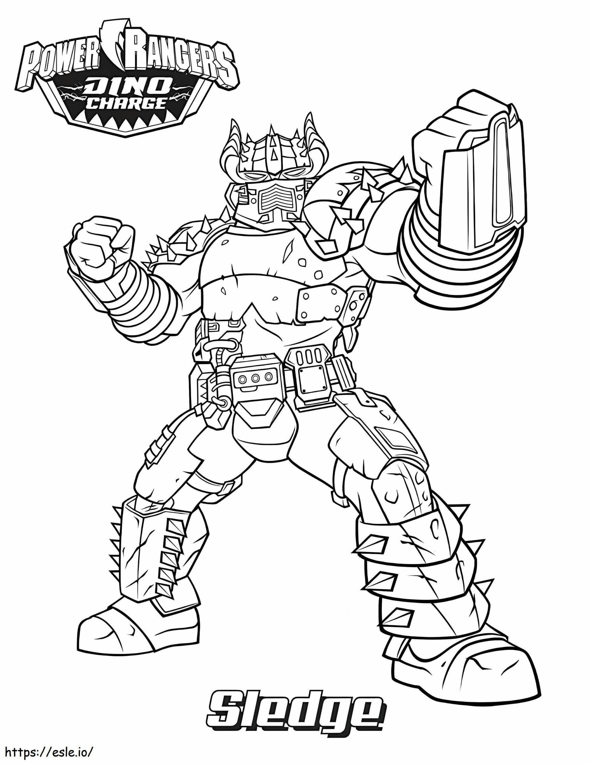 Power Rangers Dino Charge Sledge 791X1024 Coloring Page