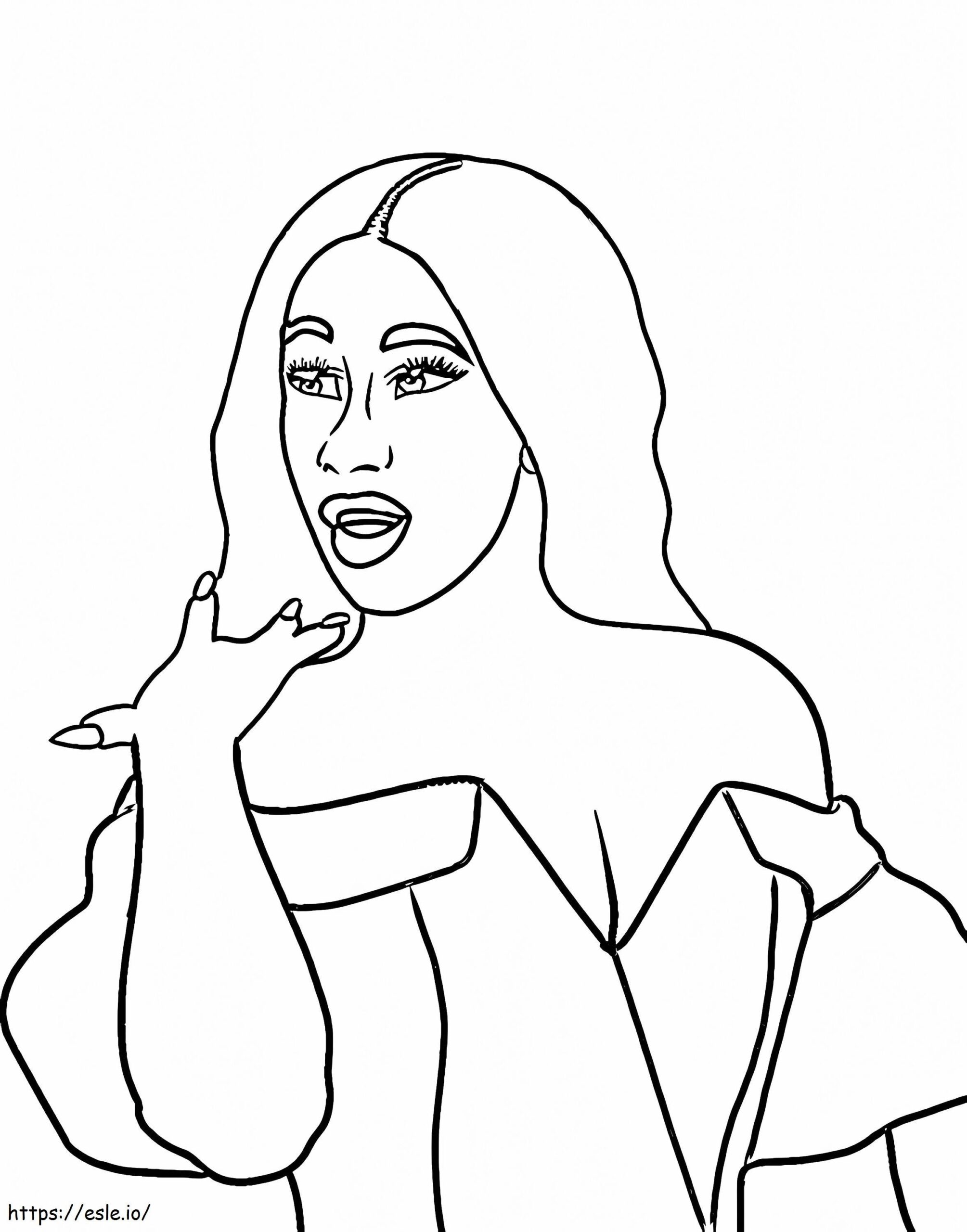 Love Cardi B Coloring Page Printable