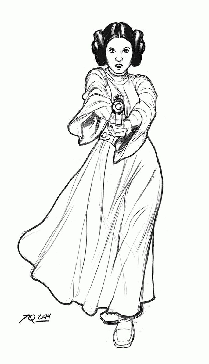 Princess Leia Coloring Page Coloring Nation Pages