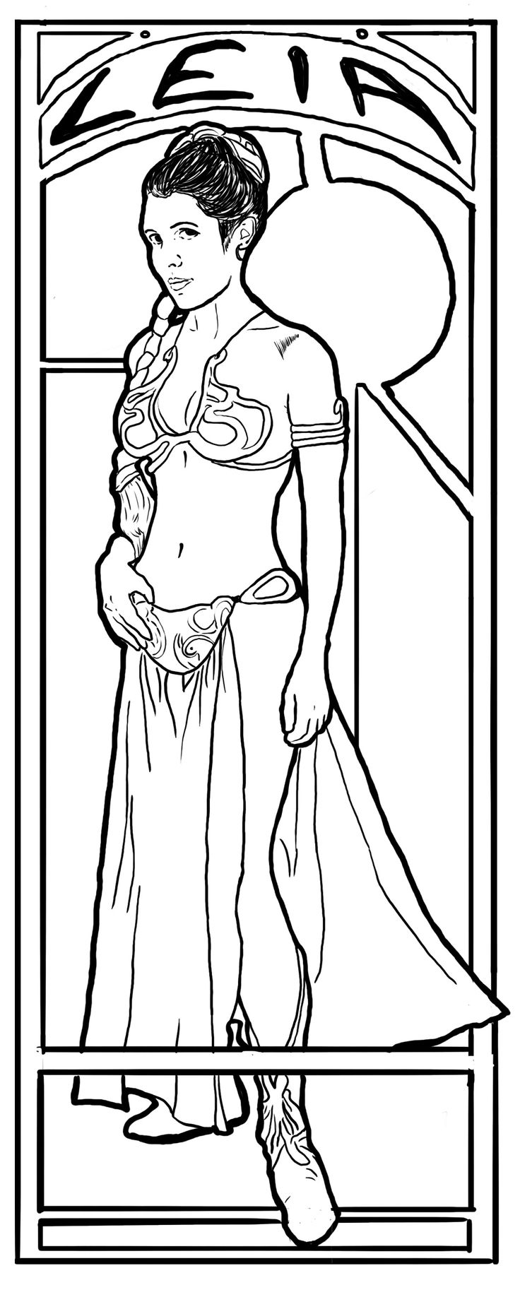 Princess Leia Coloring Pages Printable BubaKids