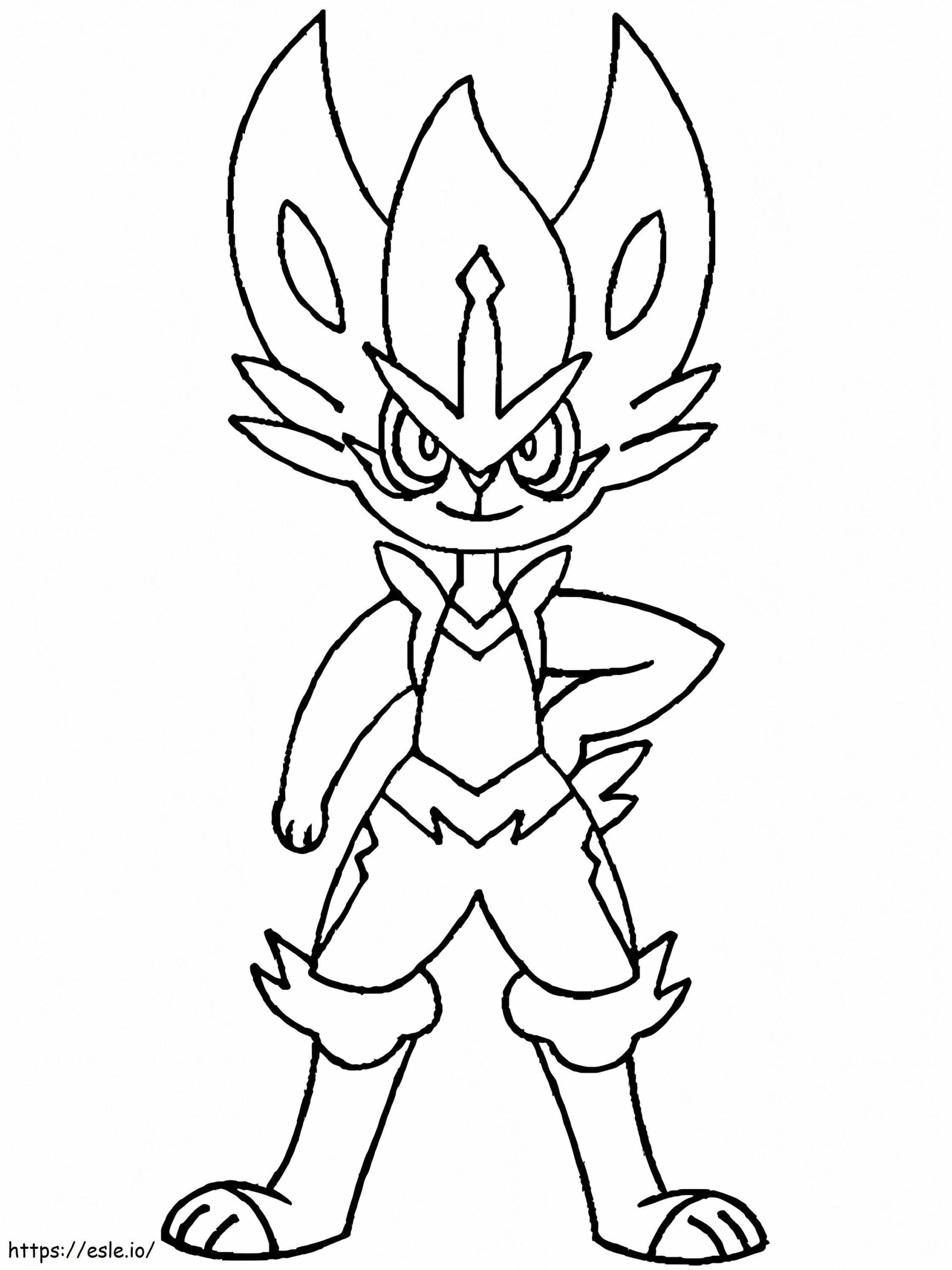Print Cinderace Coloring Page