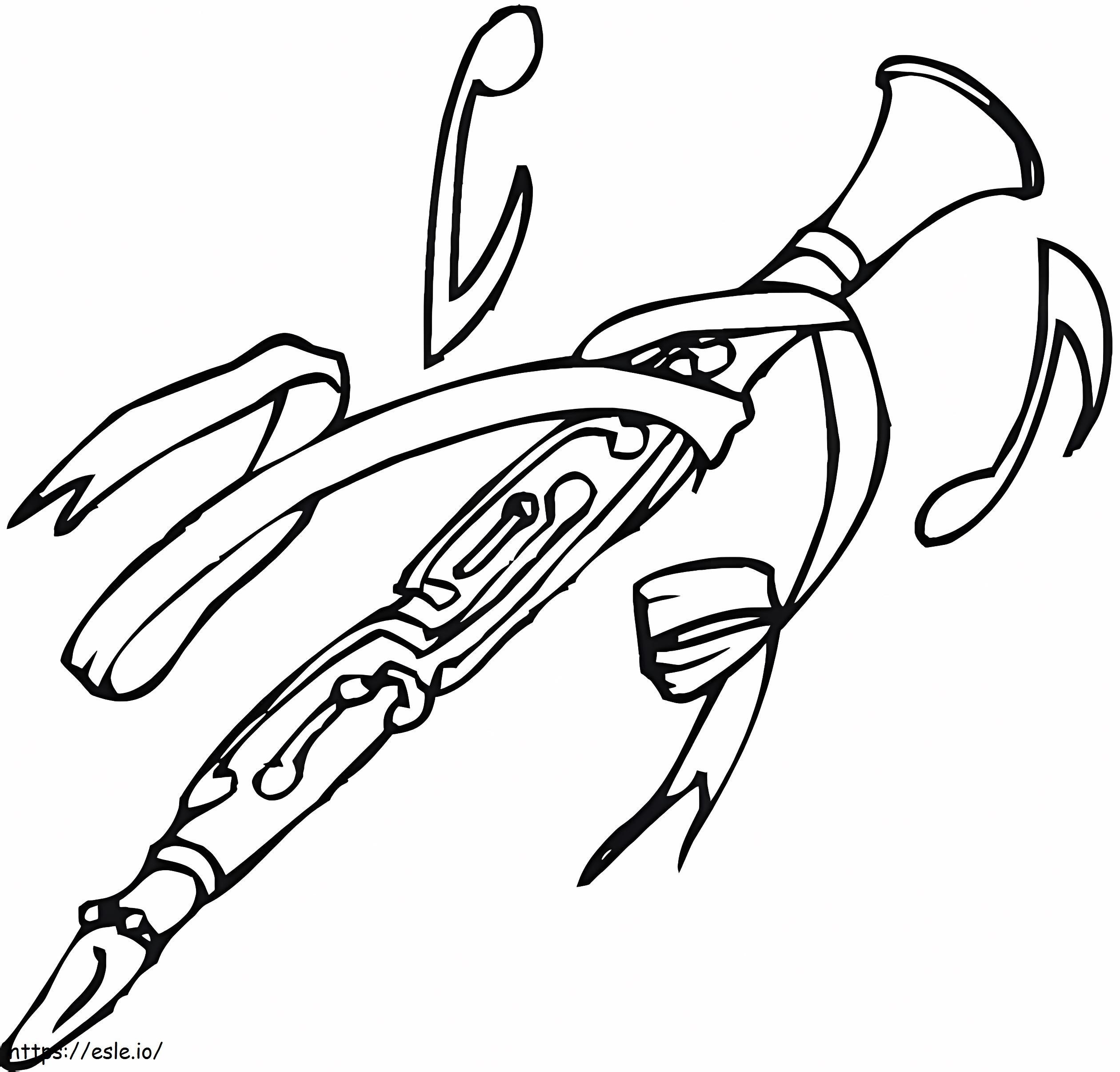 Print Clarinet Coloring Page