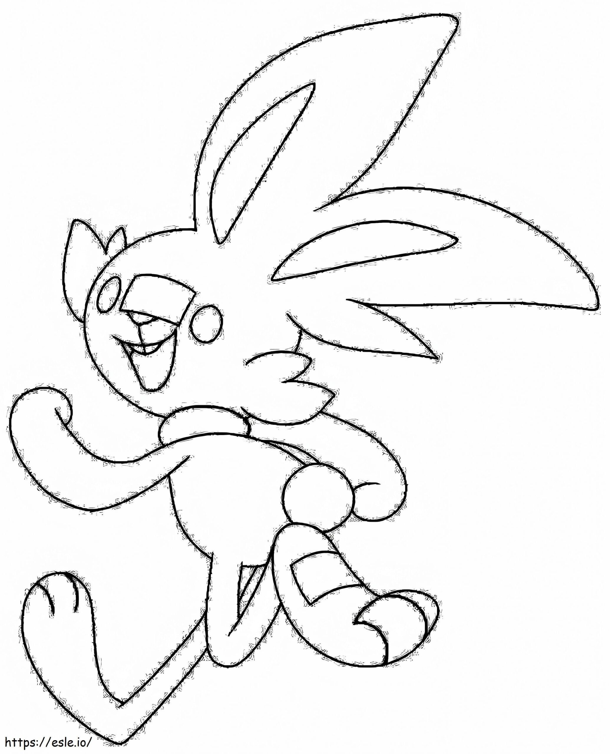 Print Scorbunny Pokemon Coloring Page