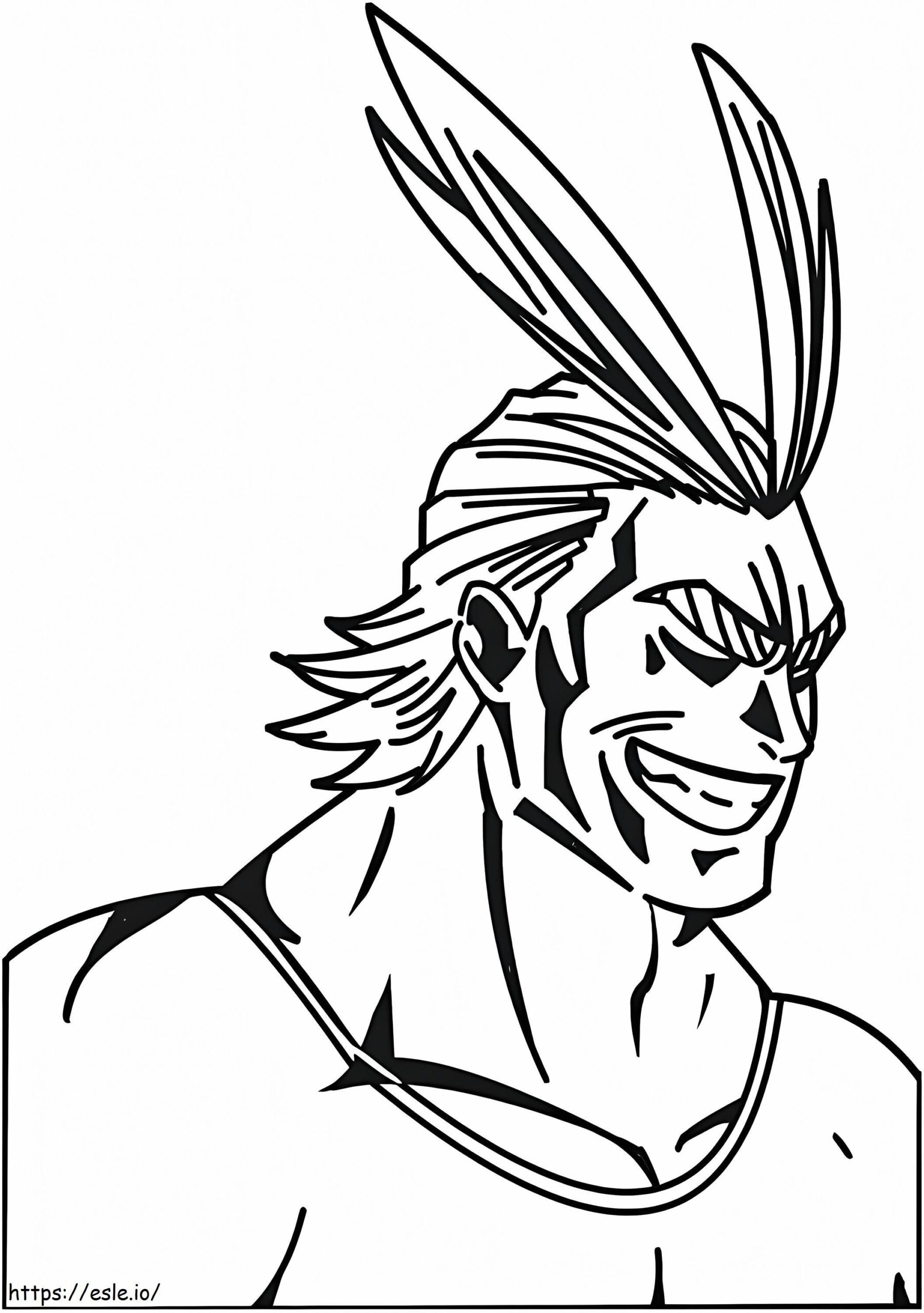 Printable All Might Coloring Page