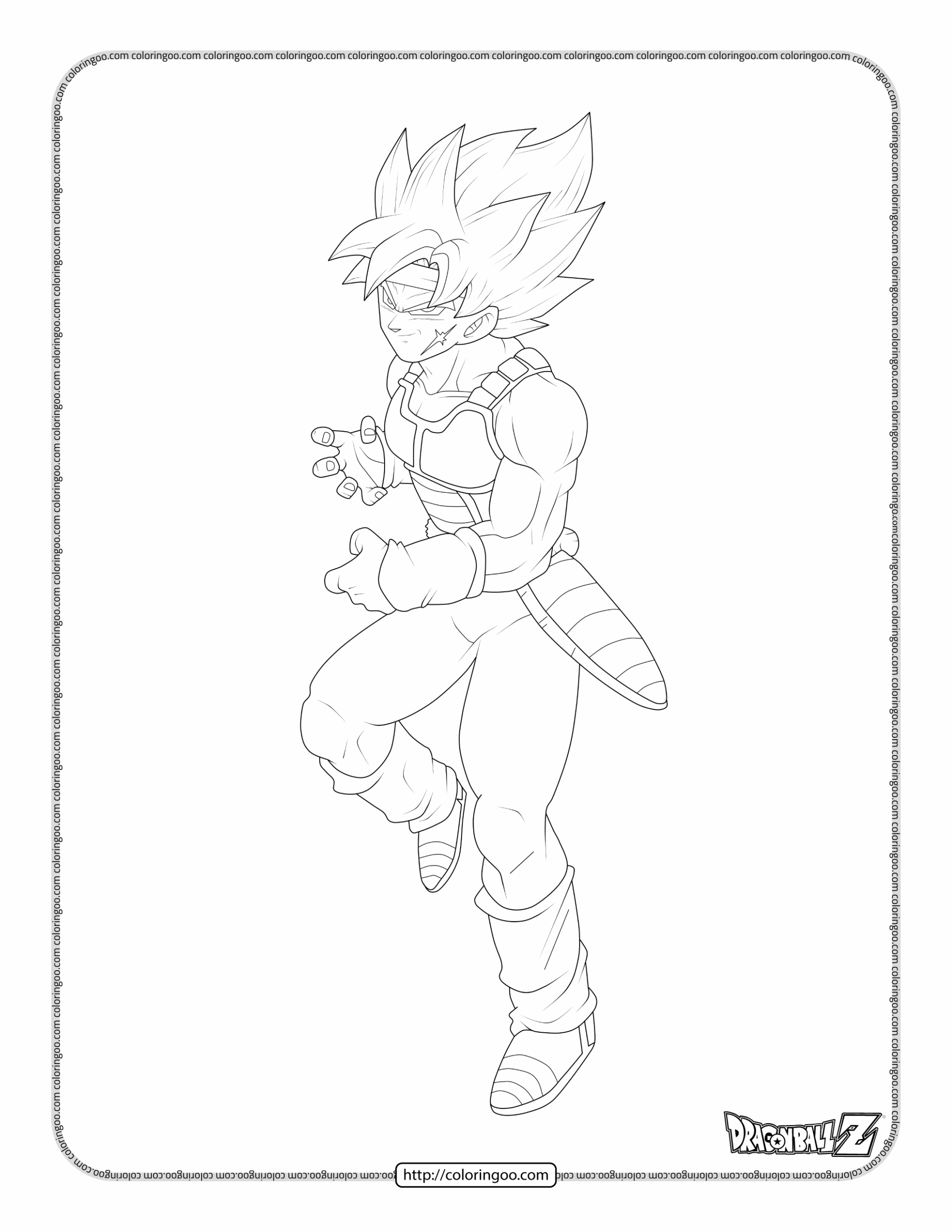 Printable Bardock Super Saiyan Coloring Pages
