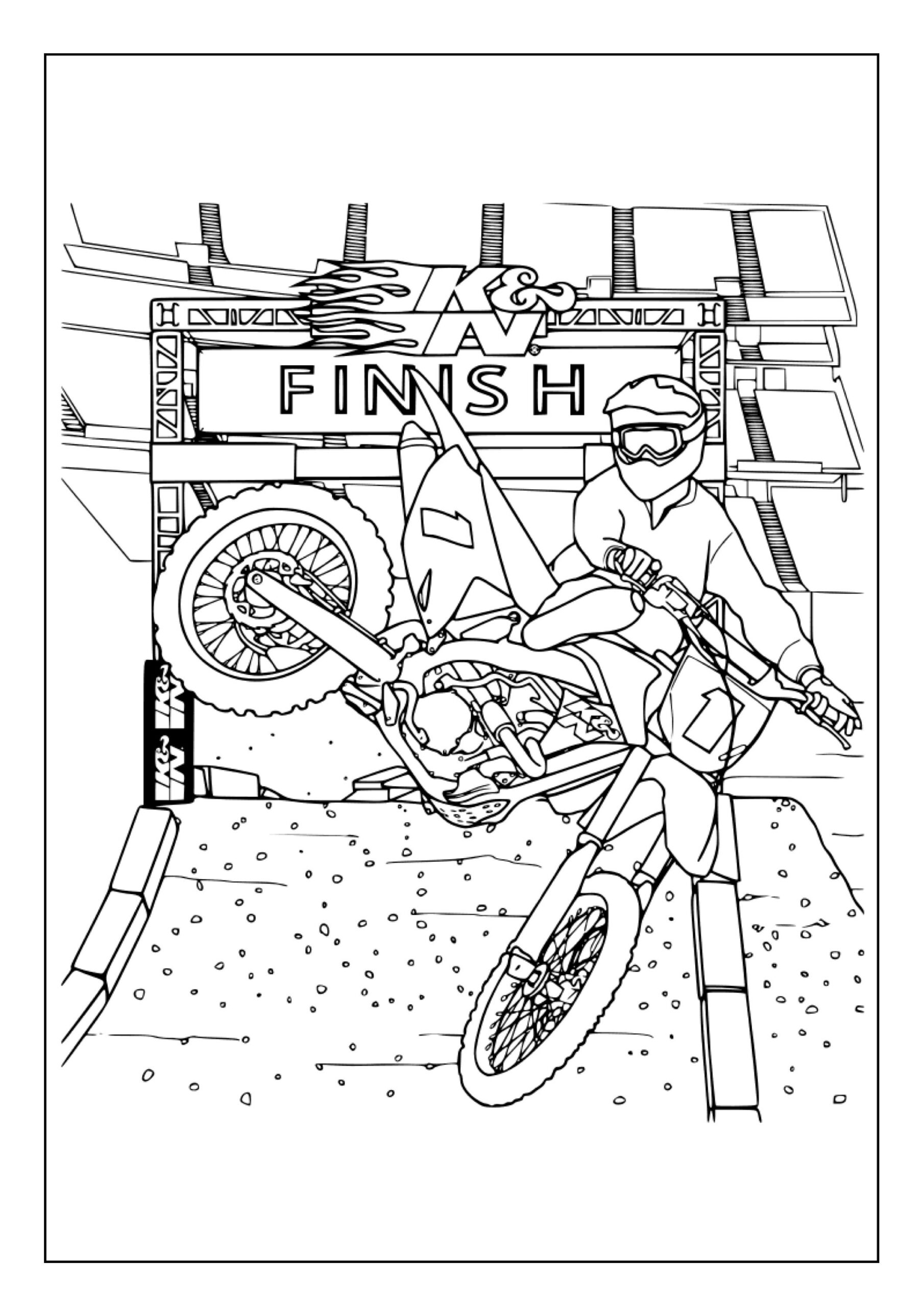 Dirt Bikes Coloring Pages Printable