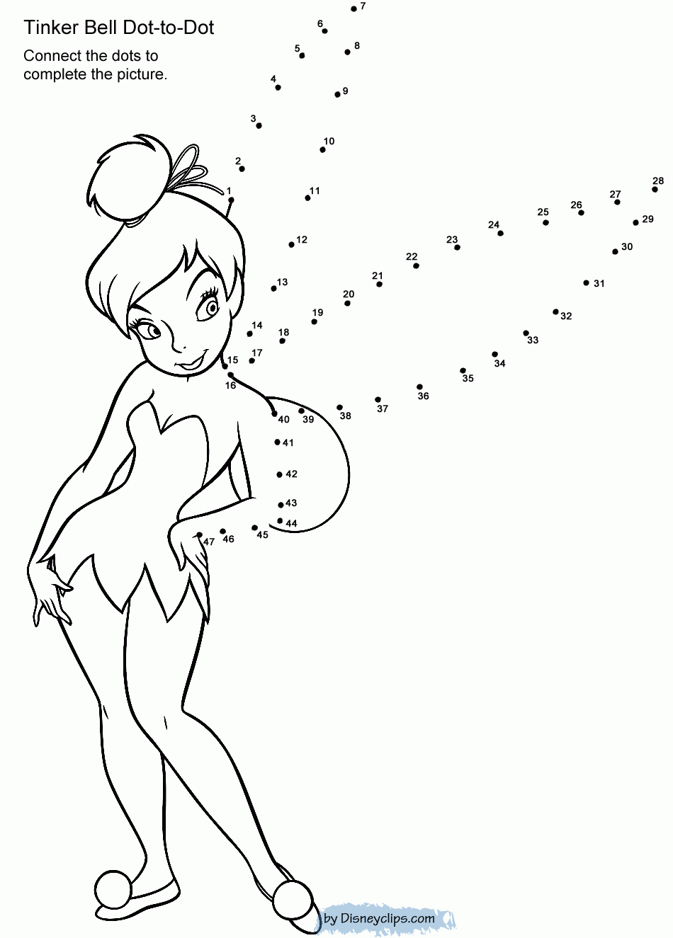 Disney Connect The Dots Coloring Pages