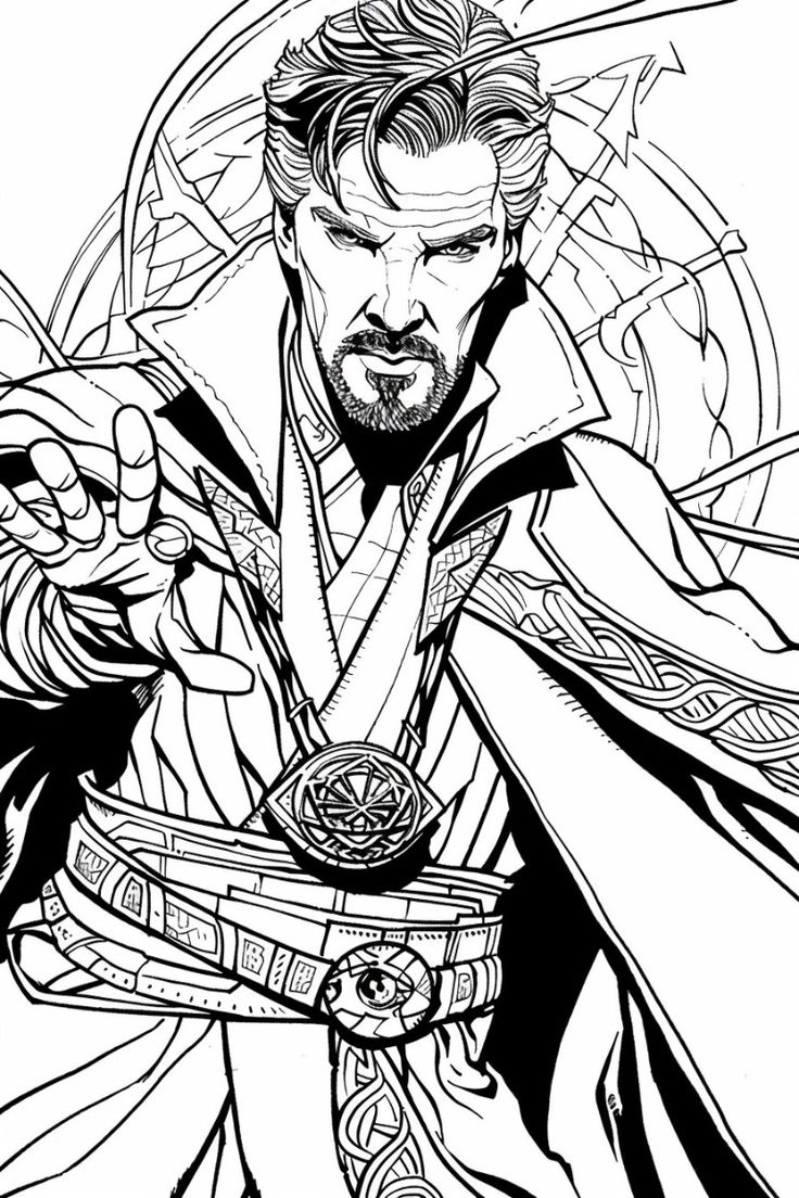 Doctor Strange Coloring Pages Printable