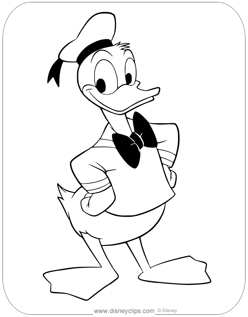 Printable Donald Duck Coloring Pages Disneyclips