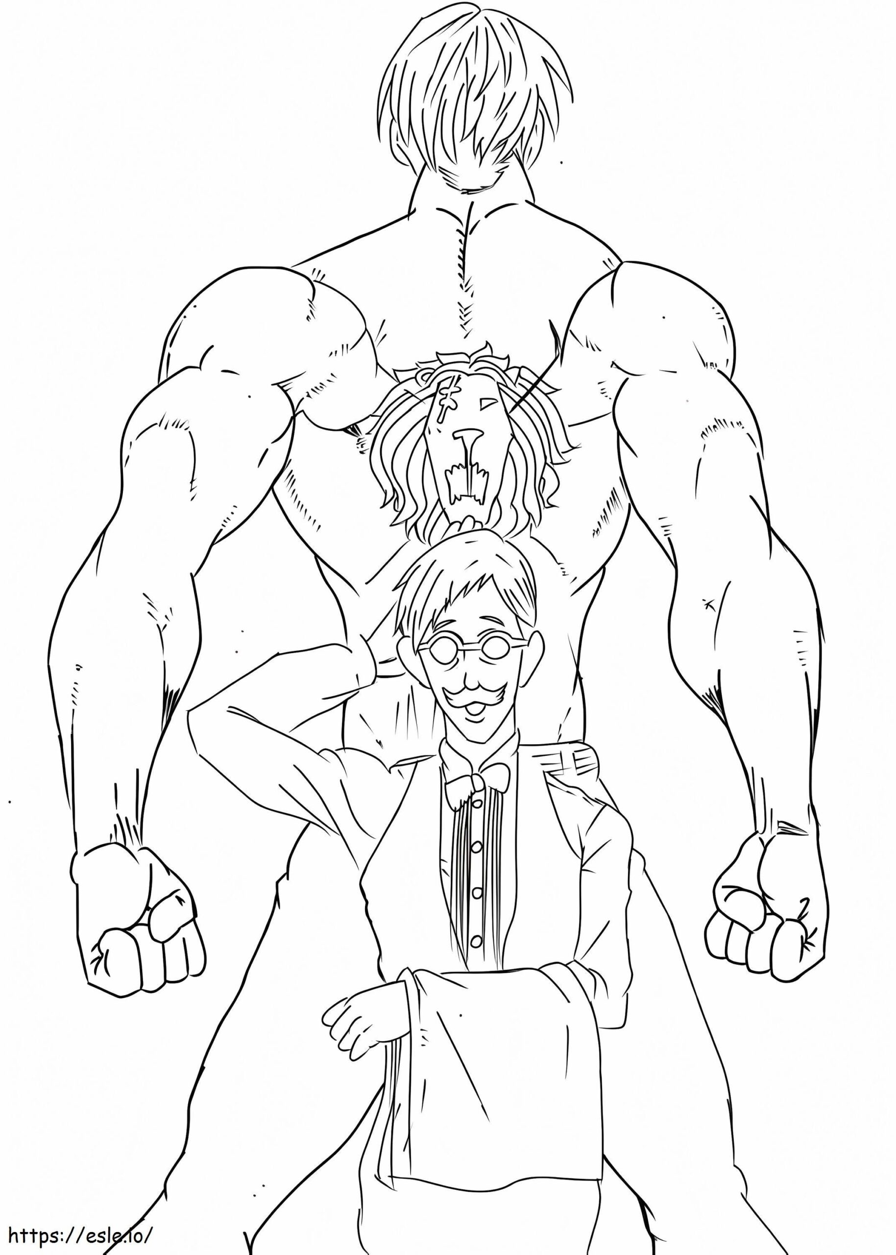 Printable Escanor Coloring Page