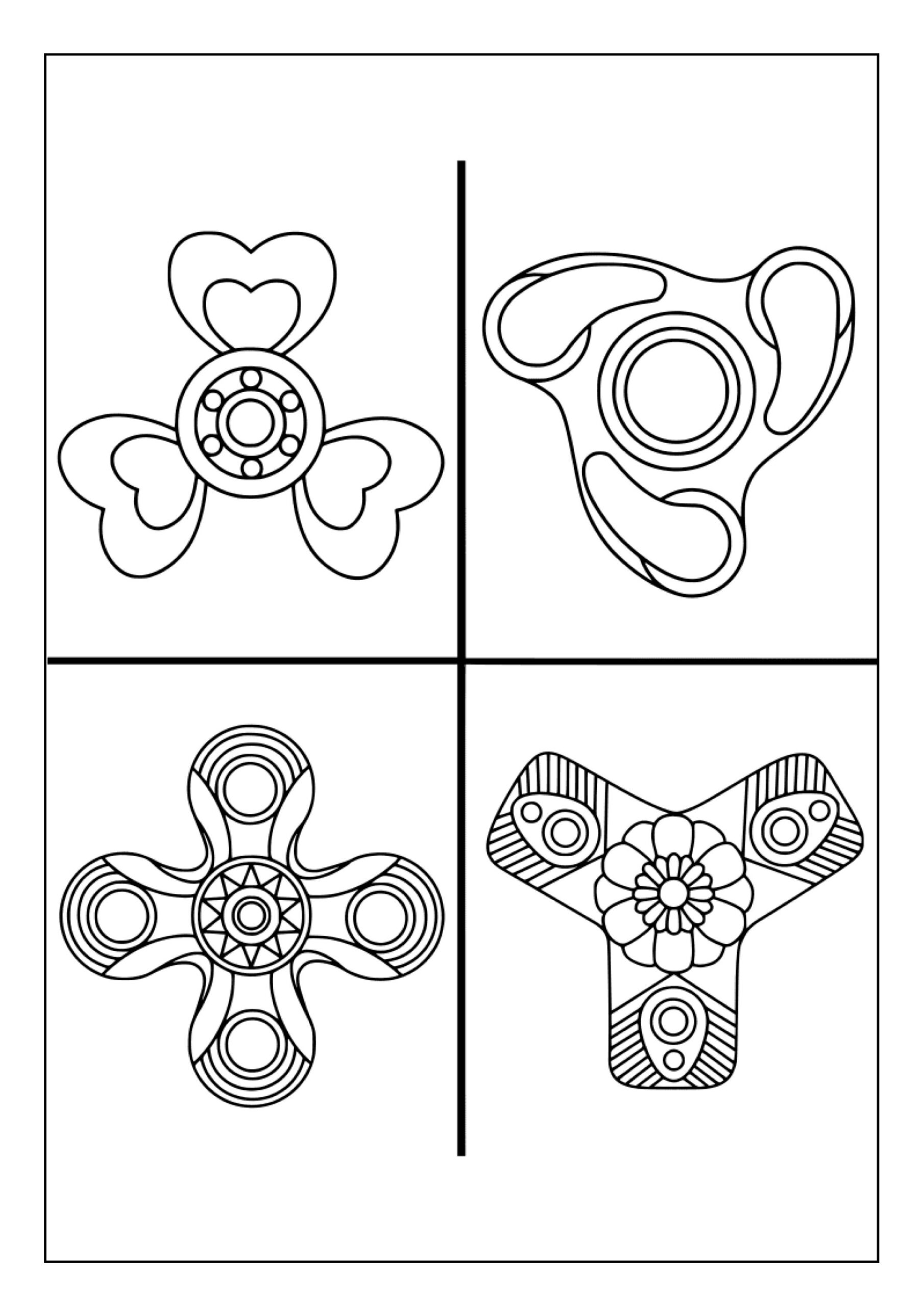 Printable Fidget Spinner Coloring Pages For Kids Adults 30 Pages Instant Digital Download PDF Cute Fidget Spinner Toy Coloring Sheets Etsy