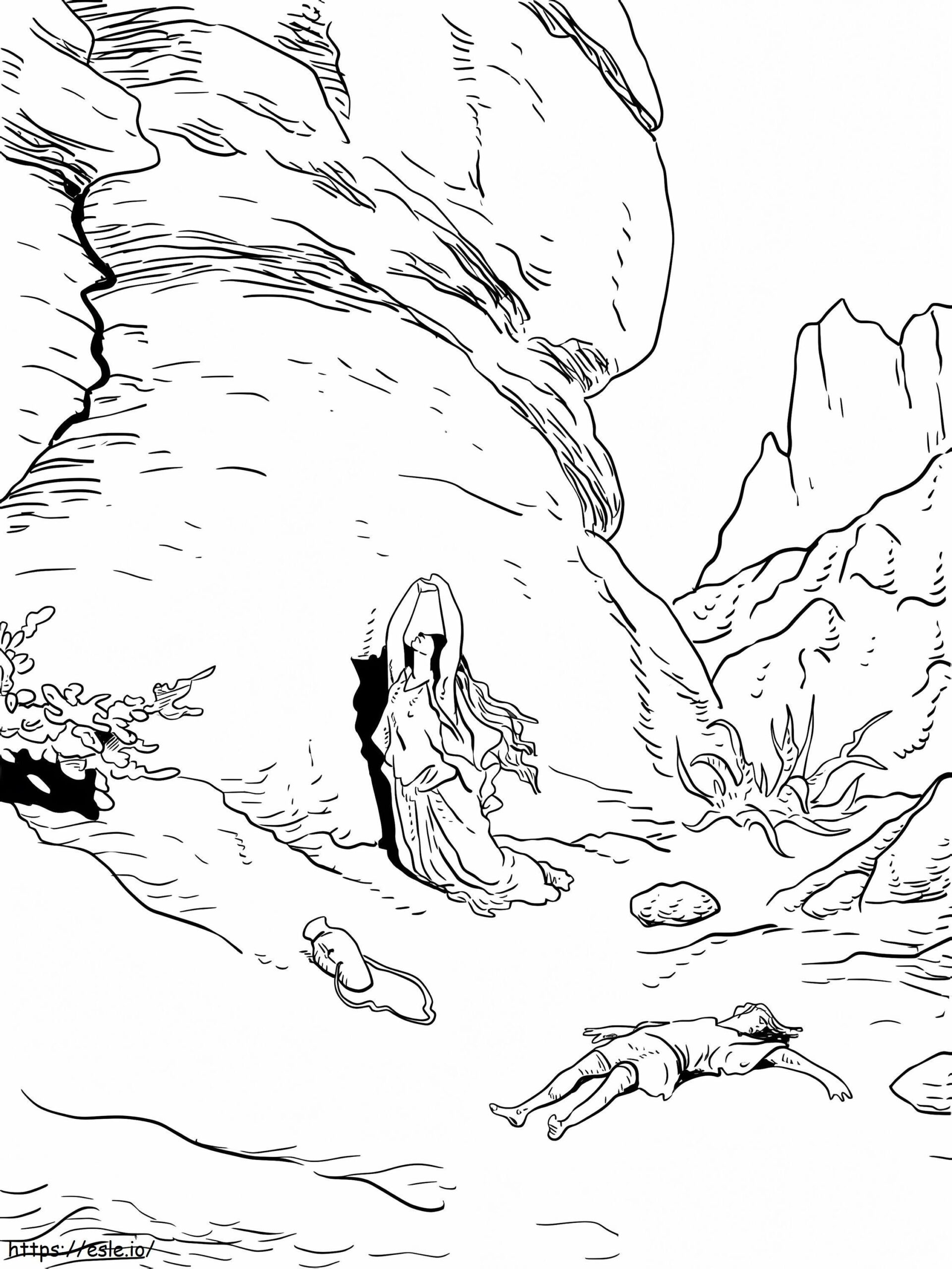 Printable Hagar And Ishmael Coloring Page