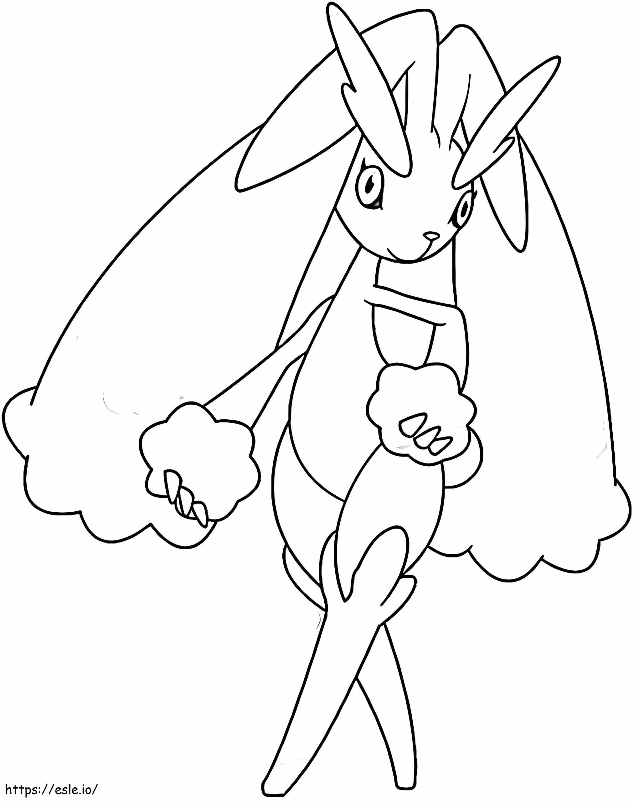 Printable Lopunny Pokemon Coloring Page