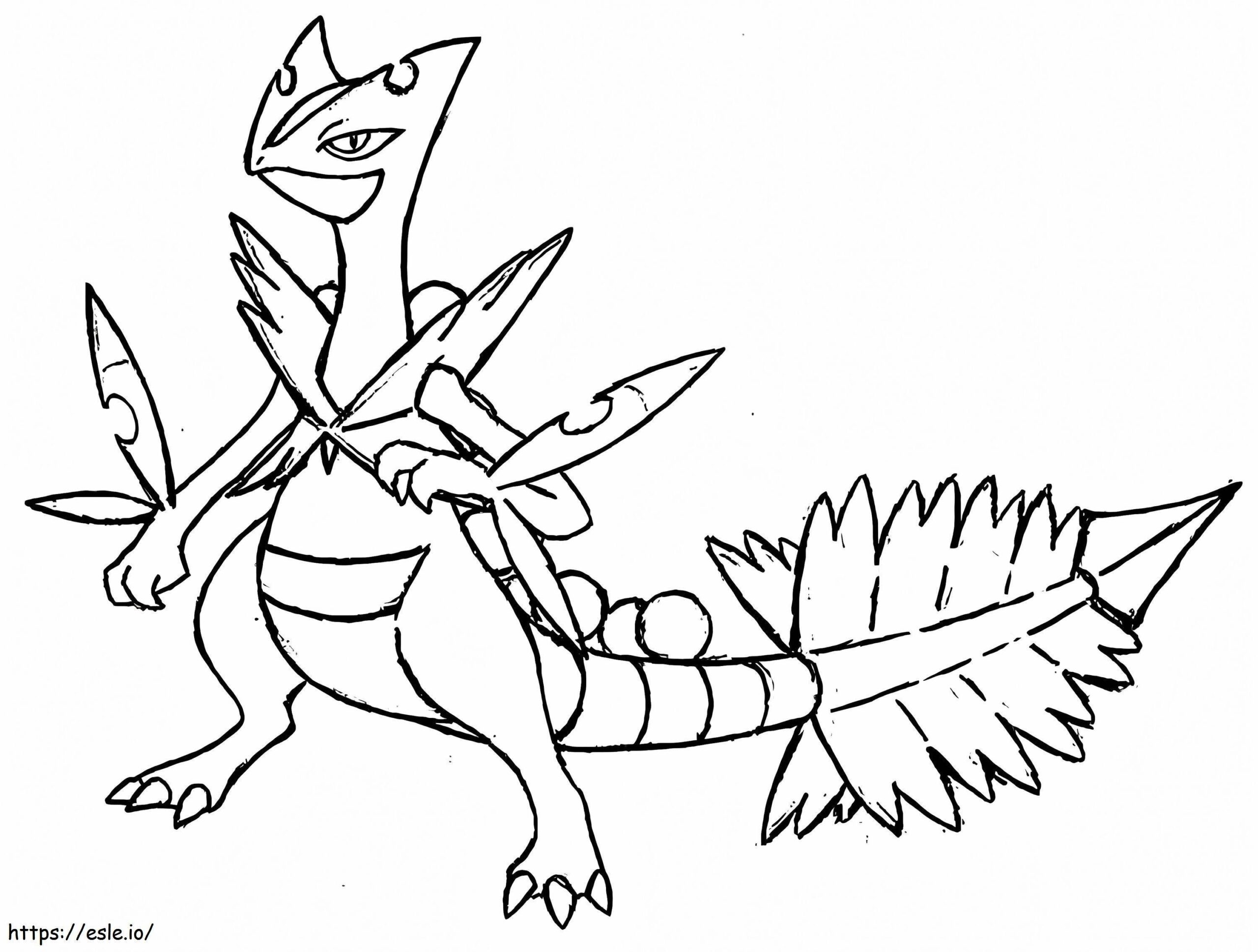 Printable Mega Sceptile Coloring Page