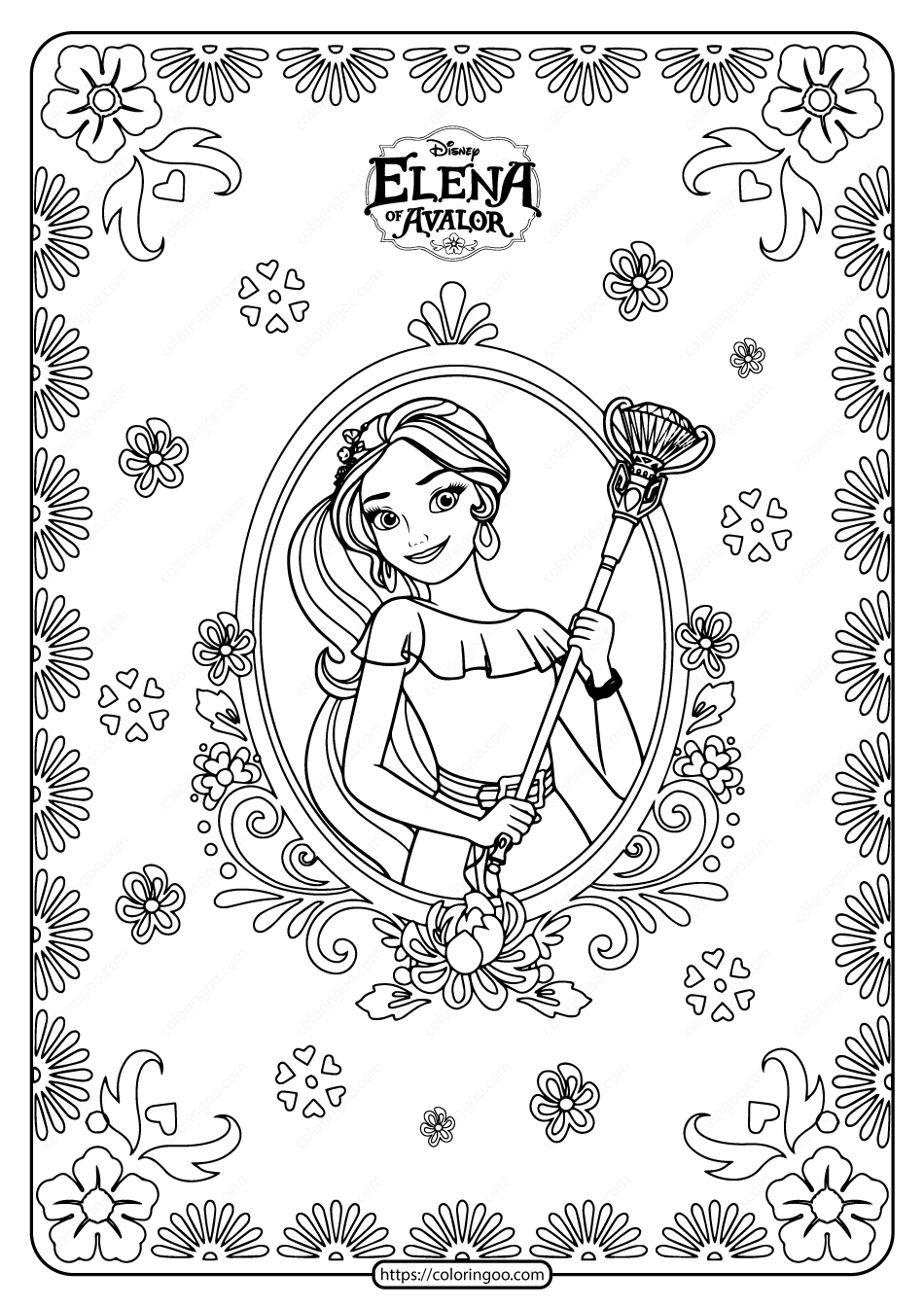 Elena Of Avalor Coloring Pages Printable