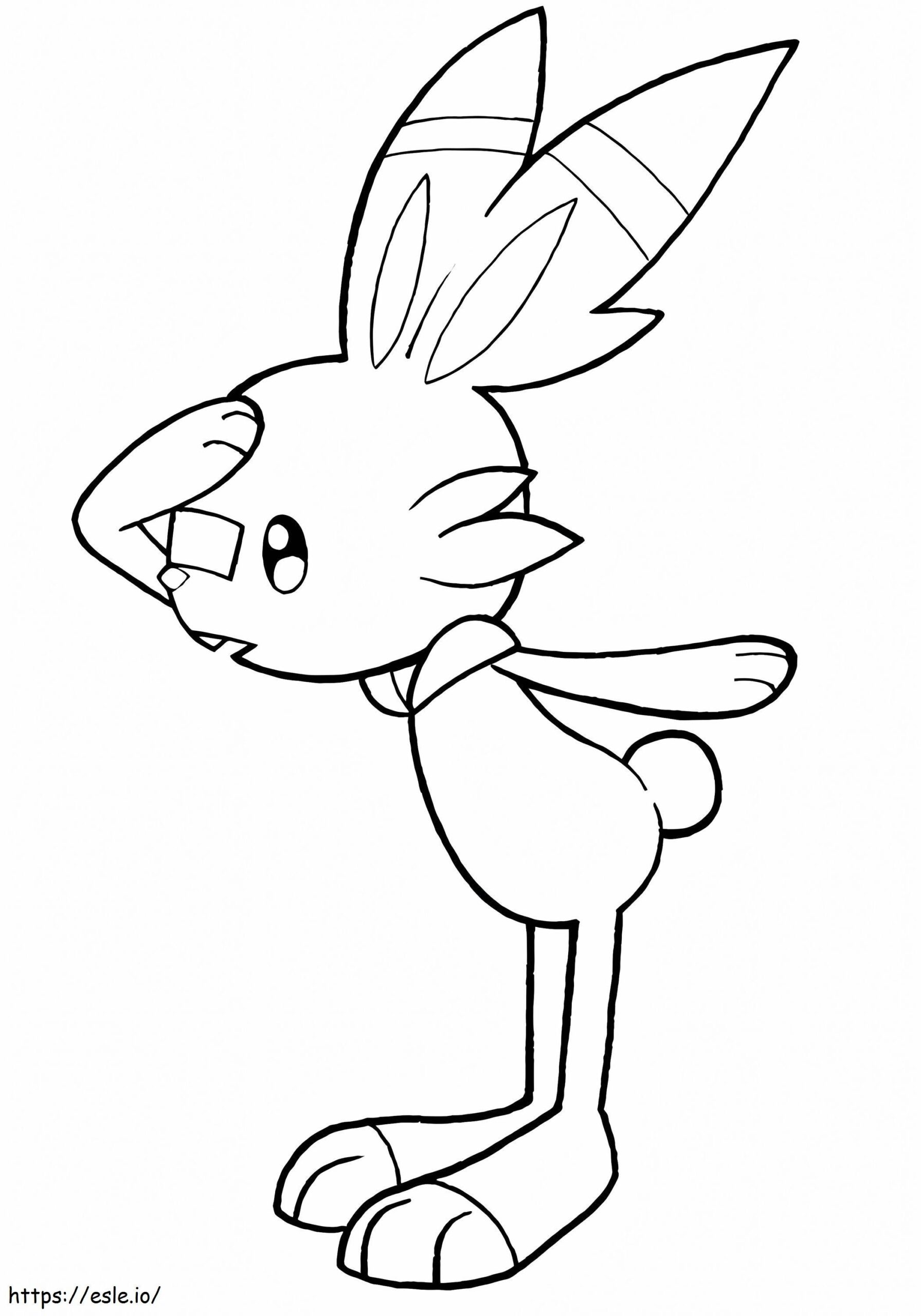 Printable Scorbunny Pokemon Coloring Page