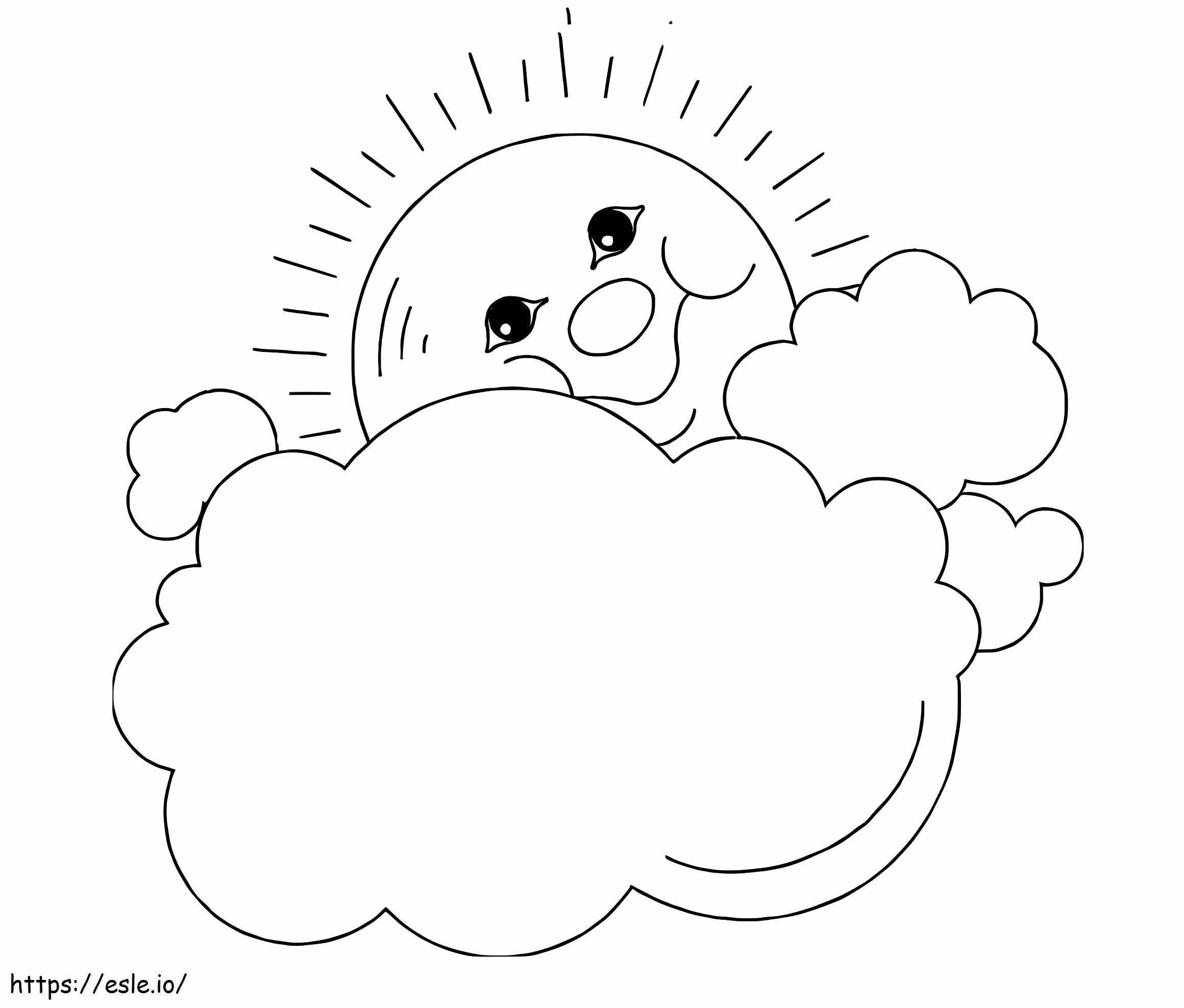Printable Sunny Weather Coloring Page