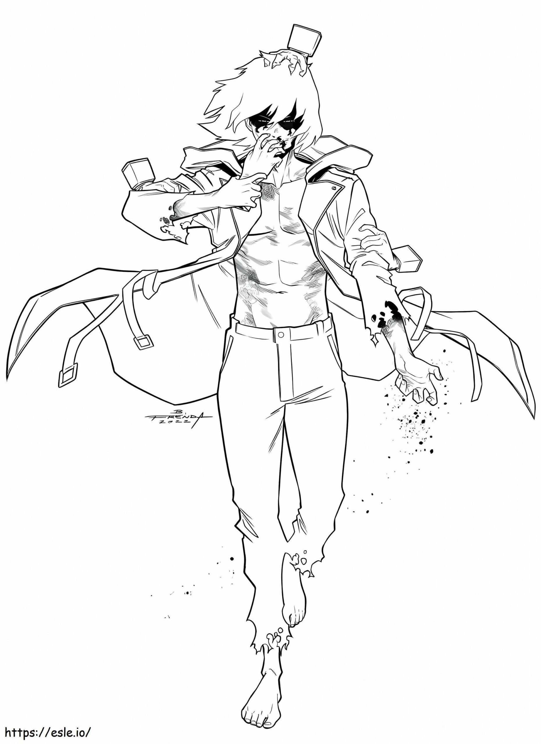 Printable Tomura Shigaraki Coloring Page