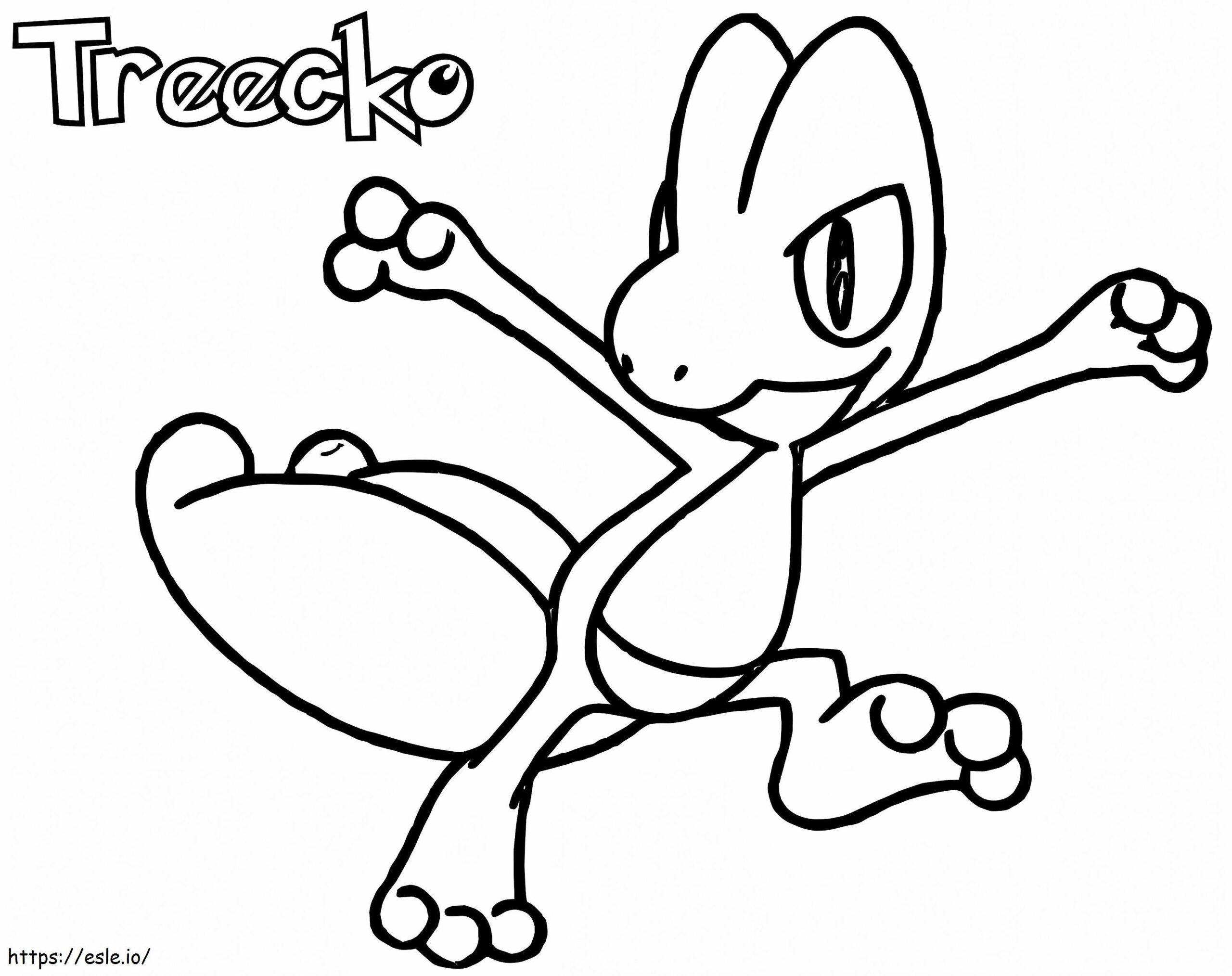 Printable Treecko Pokemon Coloring Page