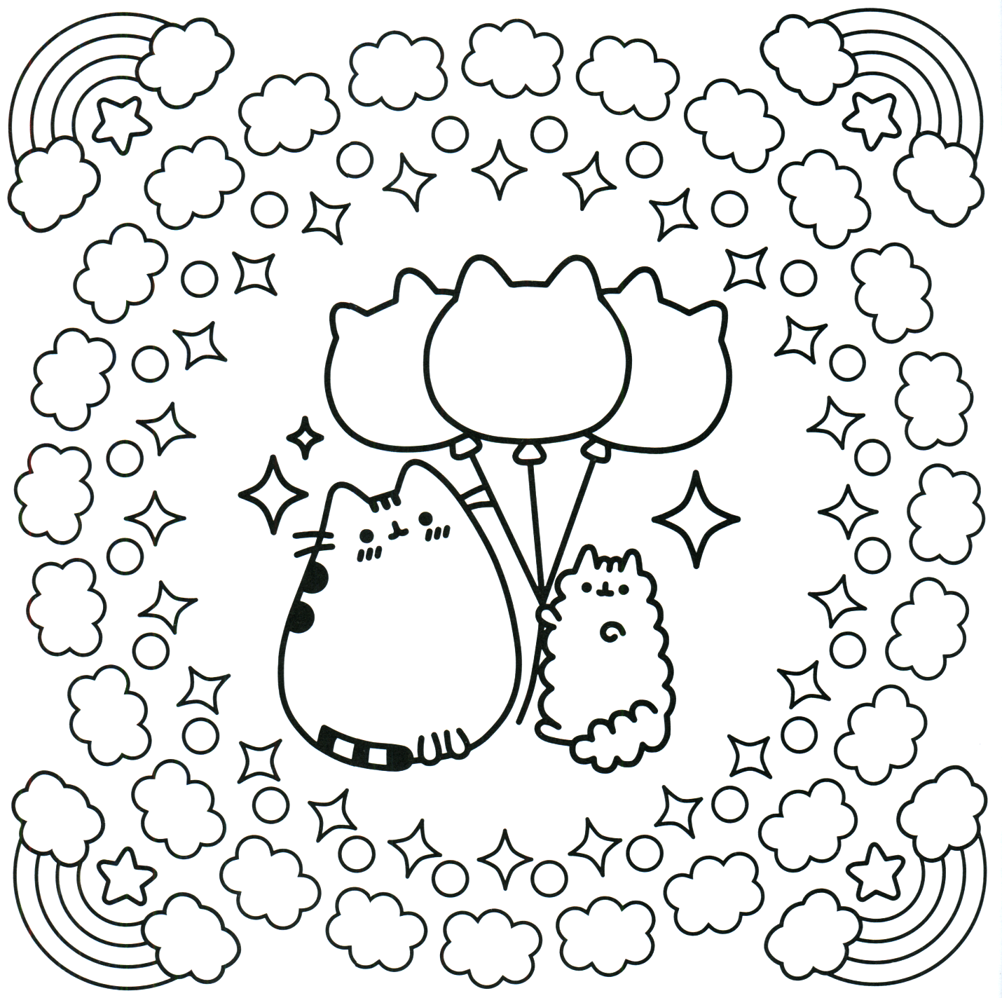 Pusheen Coloring Coloring Pages Printable