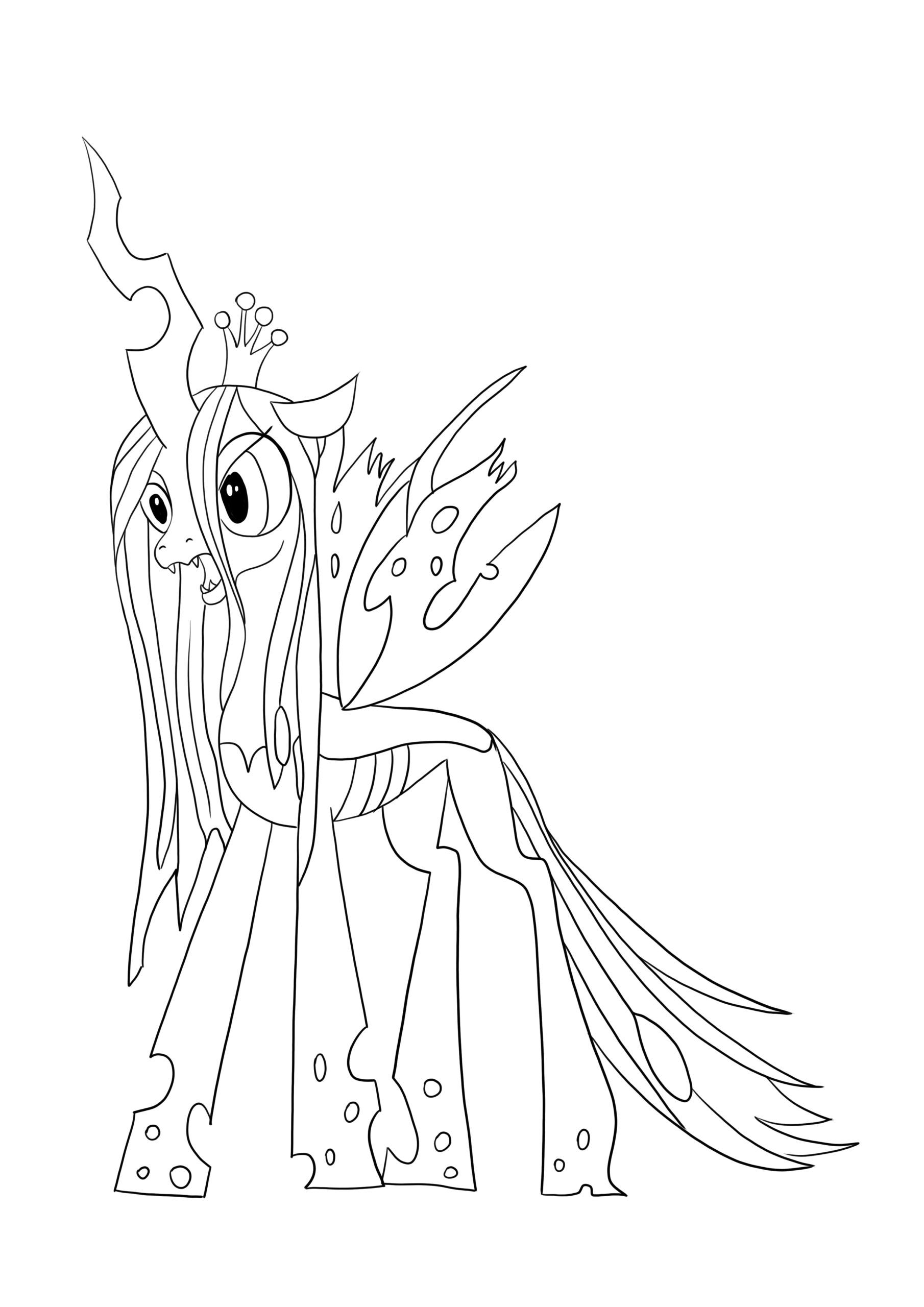 Queen Chrysalis Free Downloading And Coloring