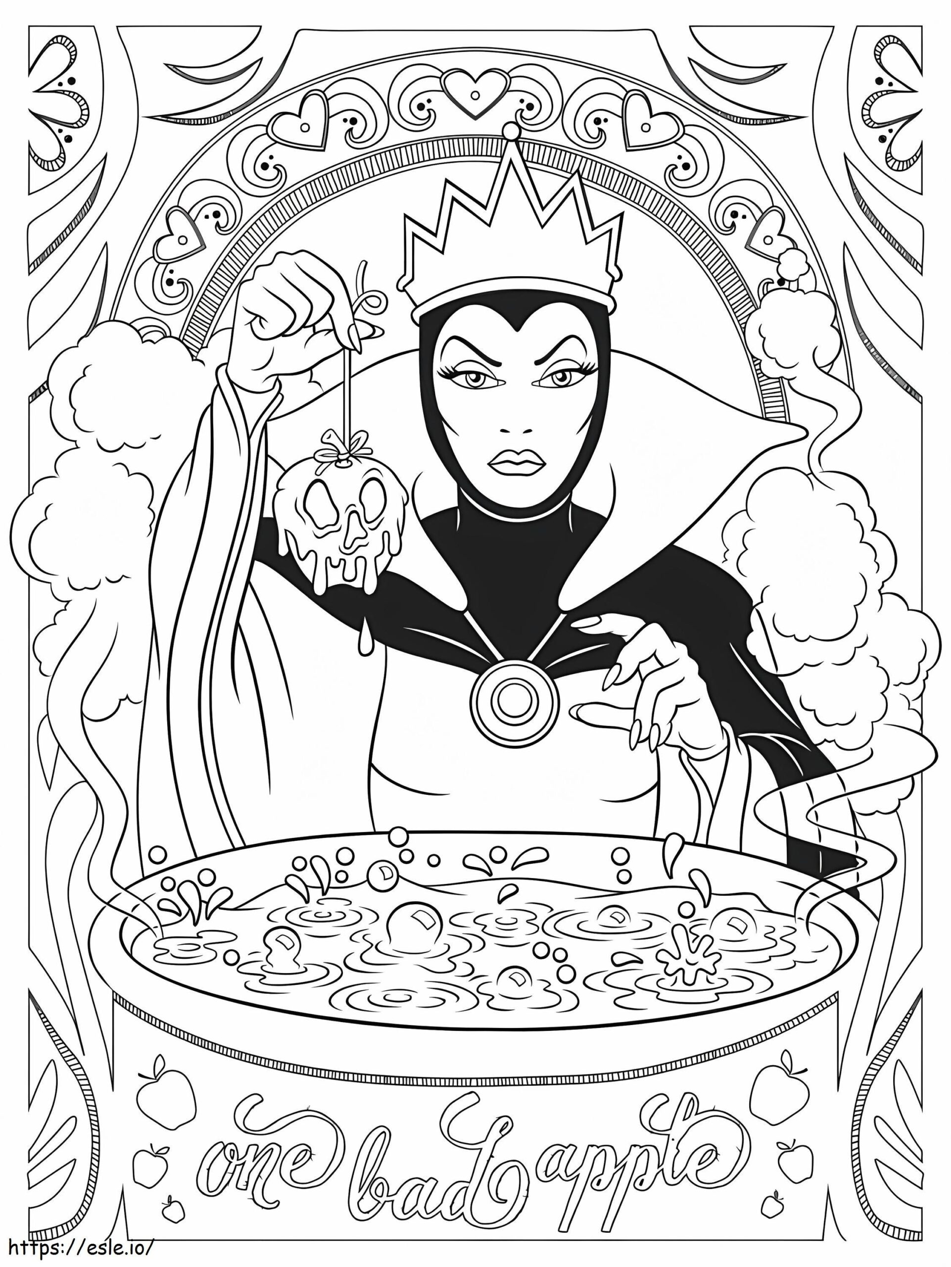 Queen Grimhilde Disney Villain Coloring Page