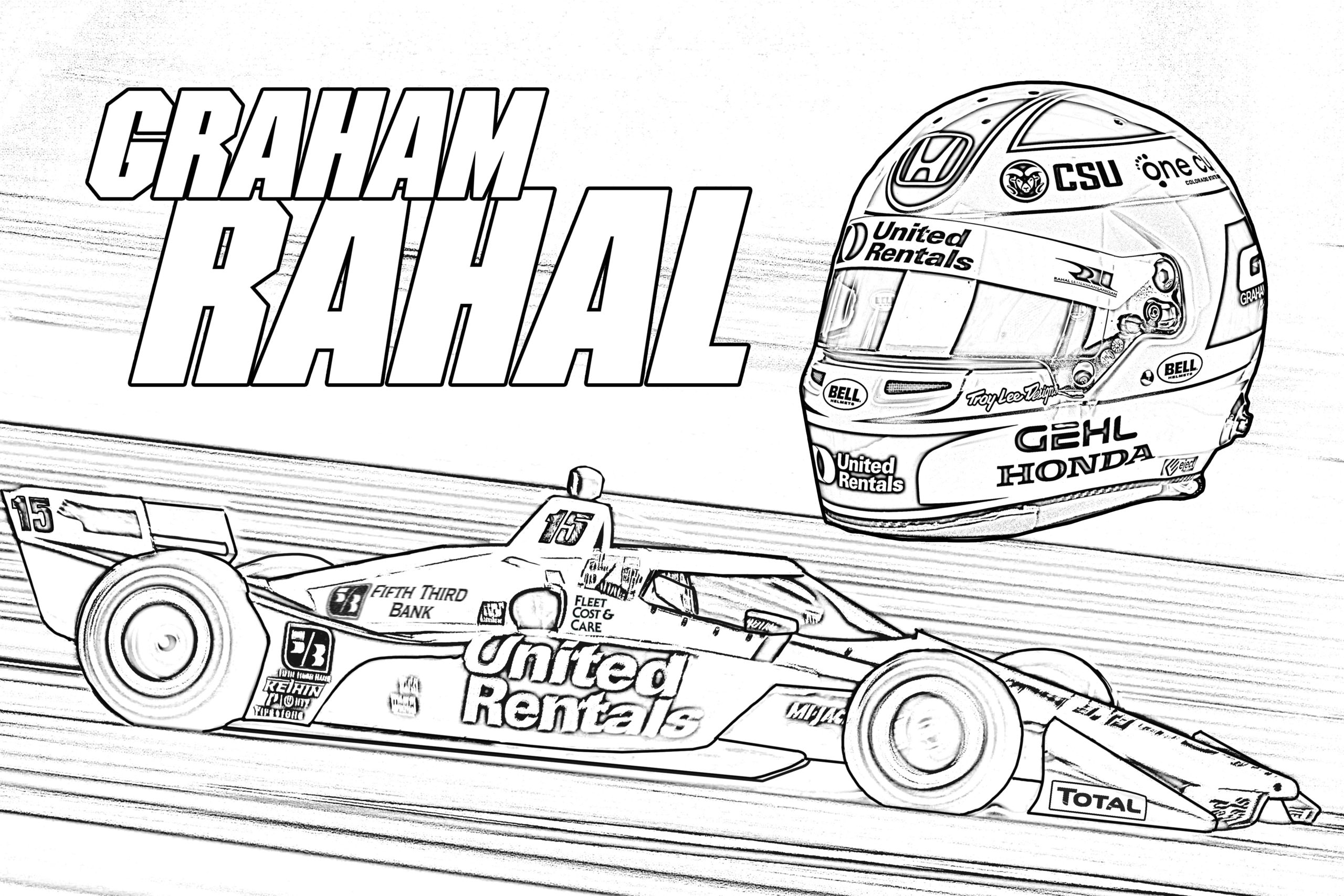 Race Cars Coloring Pages Printable