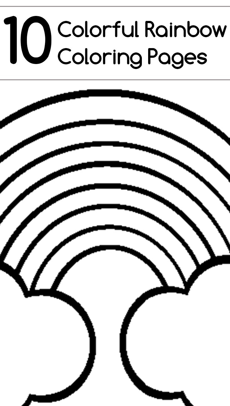 Rainbow Coloring Pages Free Printables MomJunction