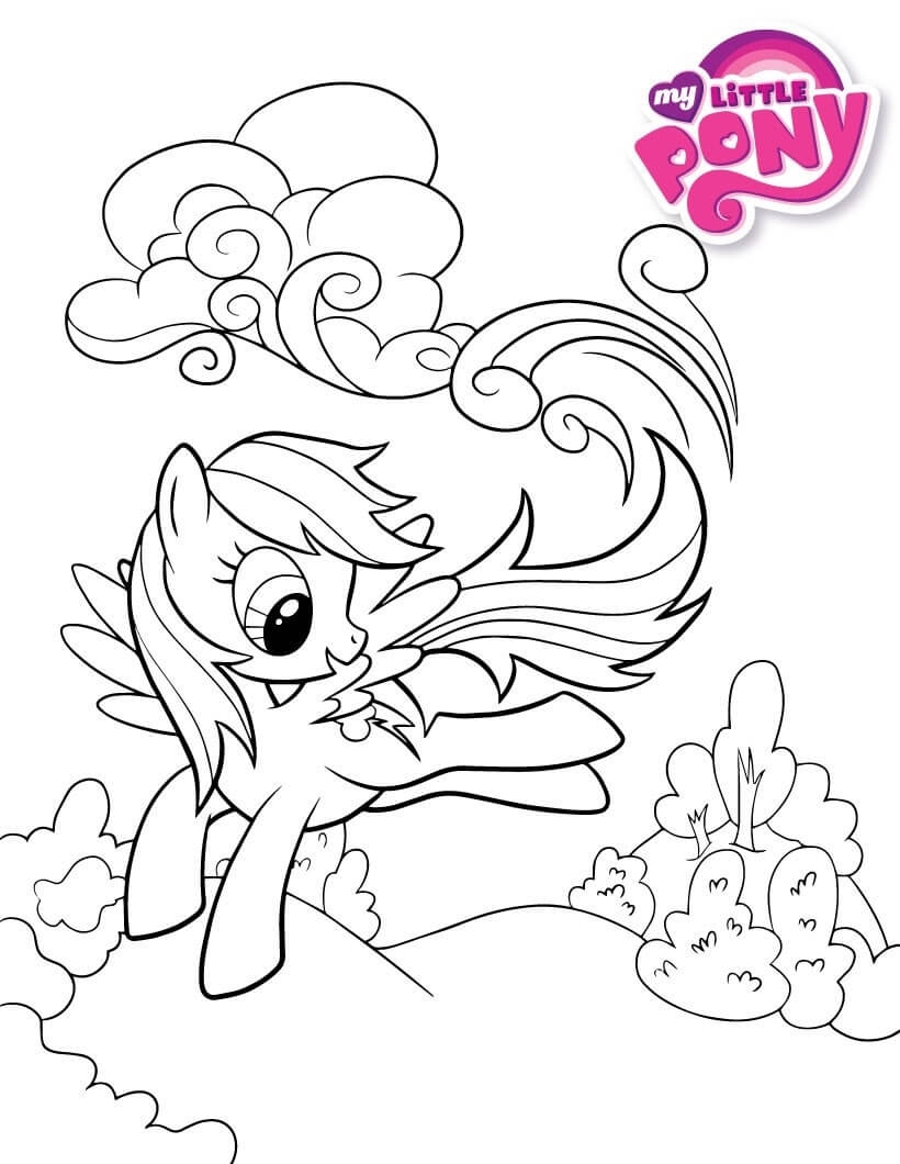 Rainbow Dash Coloring Pages Printable Coloring Pages FREE