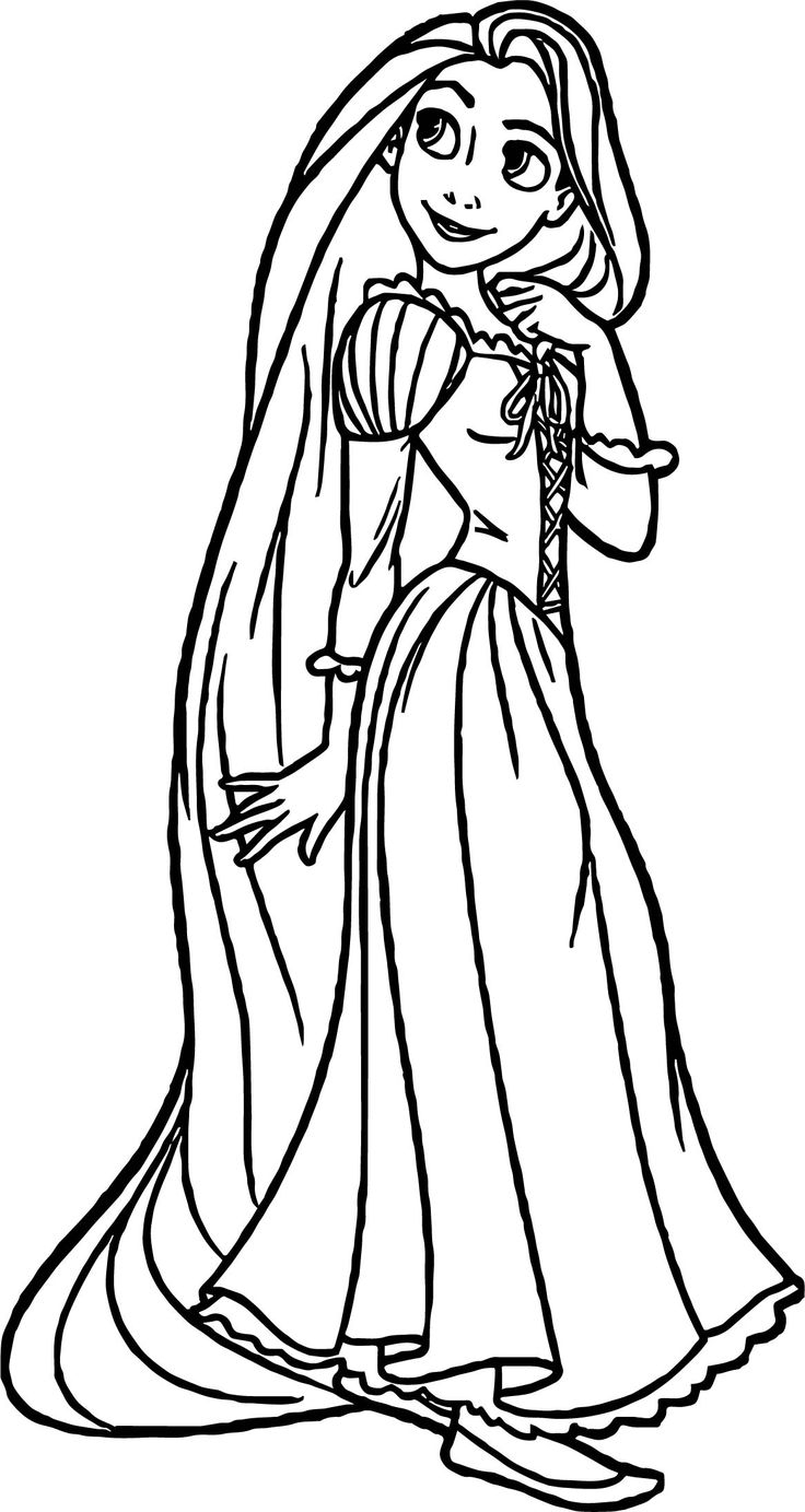 Rapunzel And Flynn Think Coloring Page Wecoloringpage