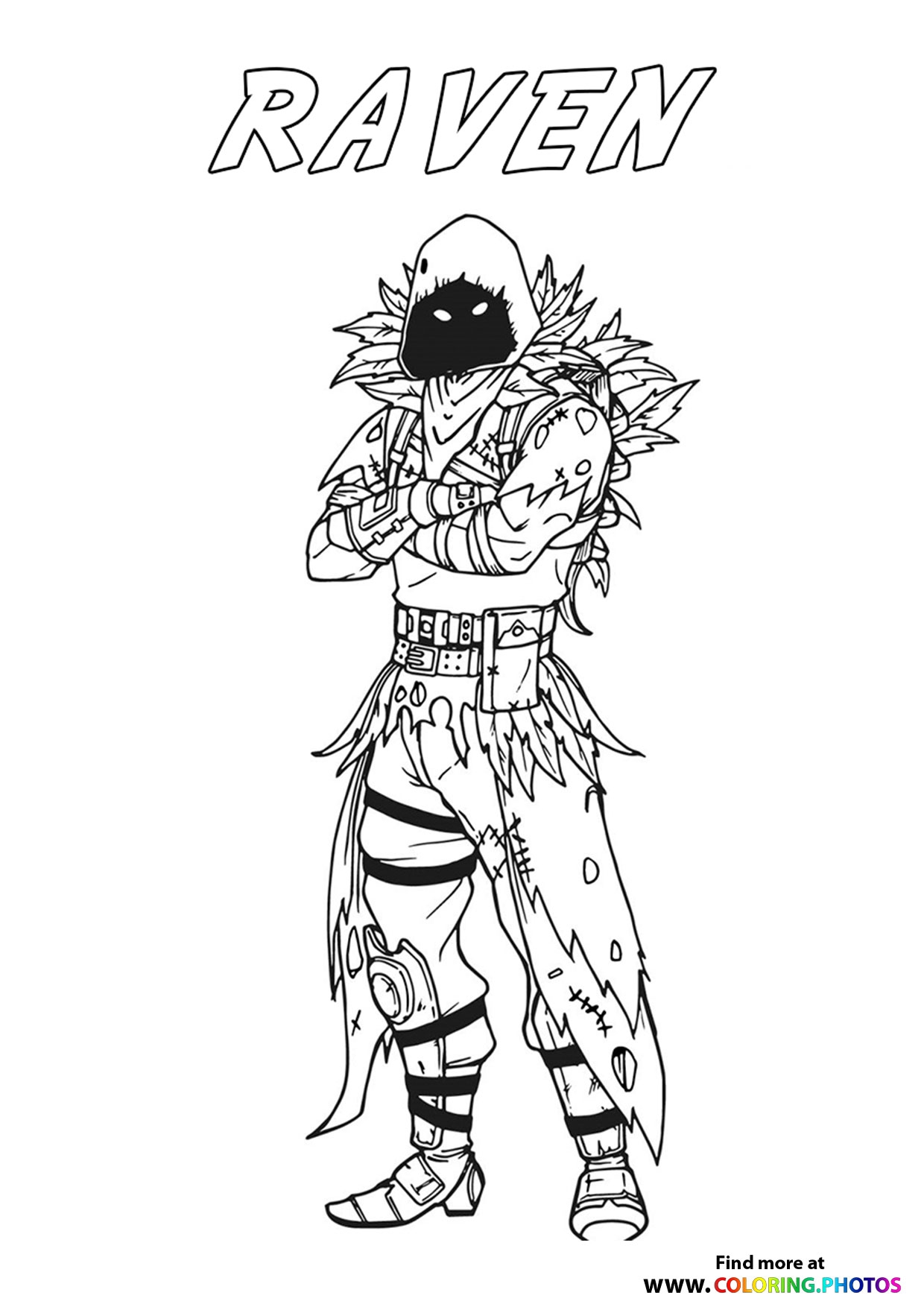 Raven Fortnite Coloring Pages For Kids