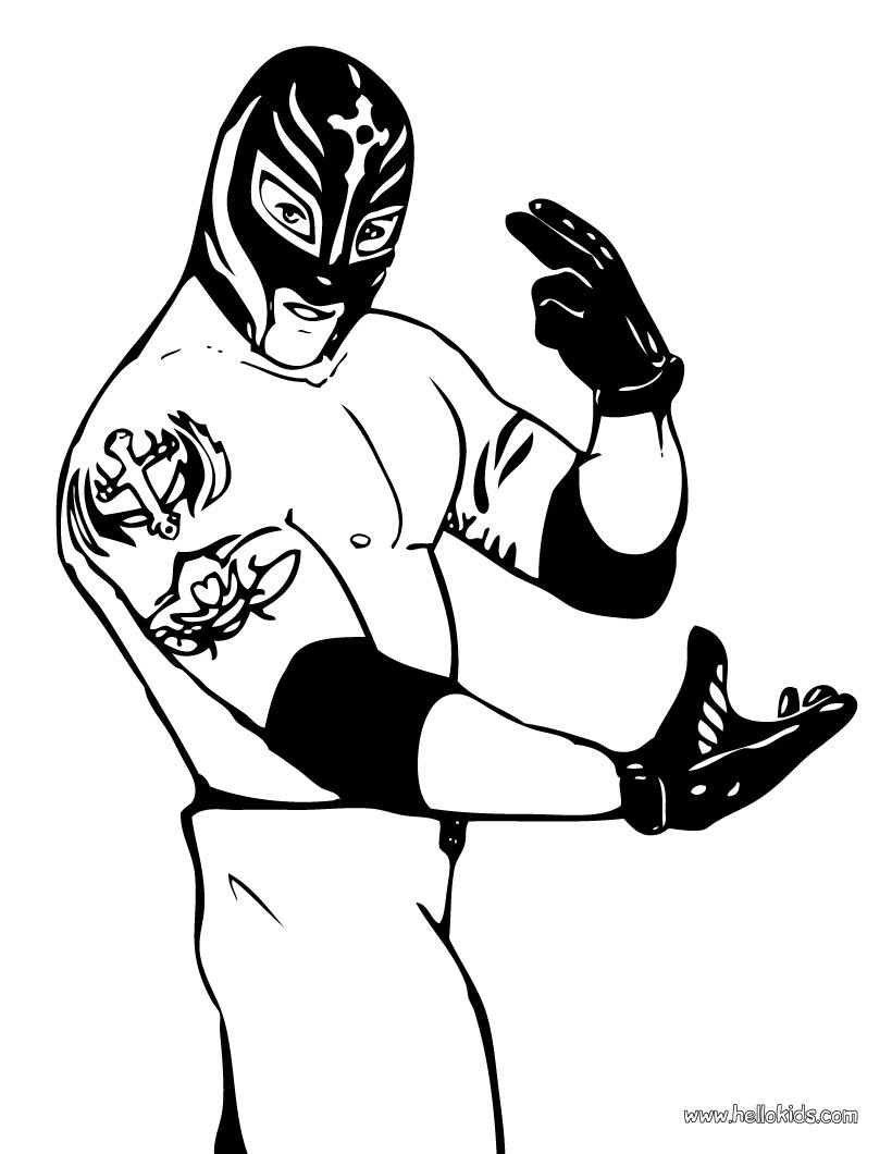 Rey Mysterio Coloring Pages Hellokids