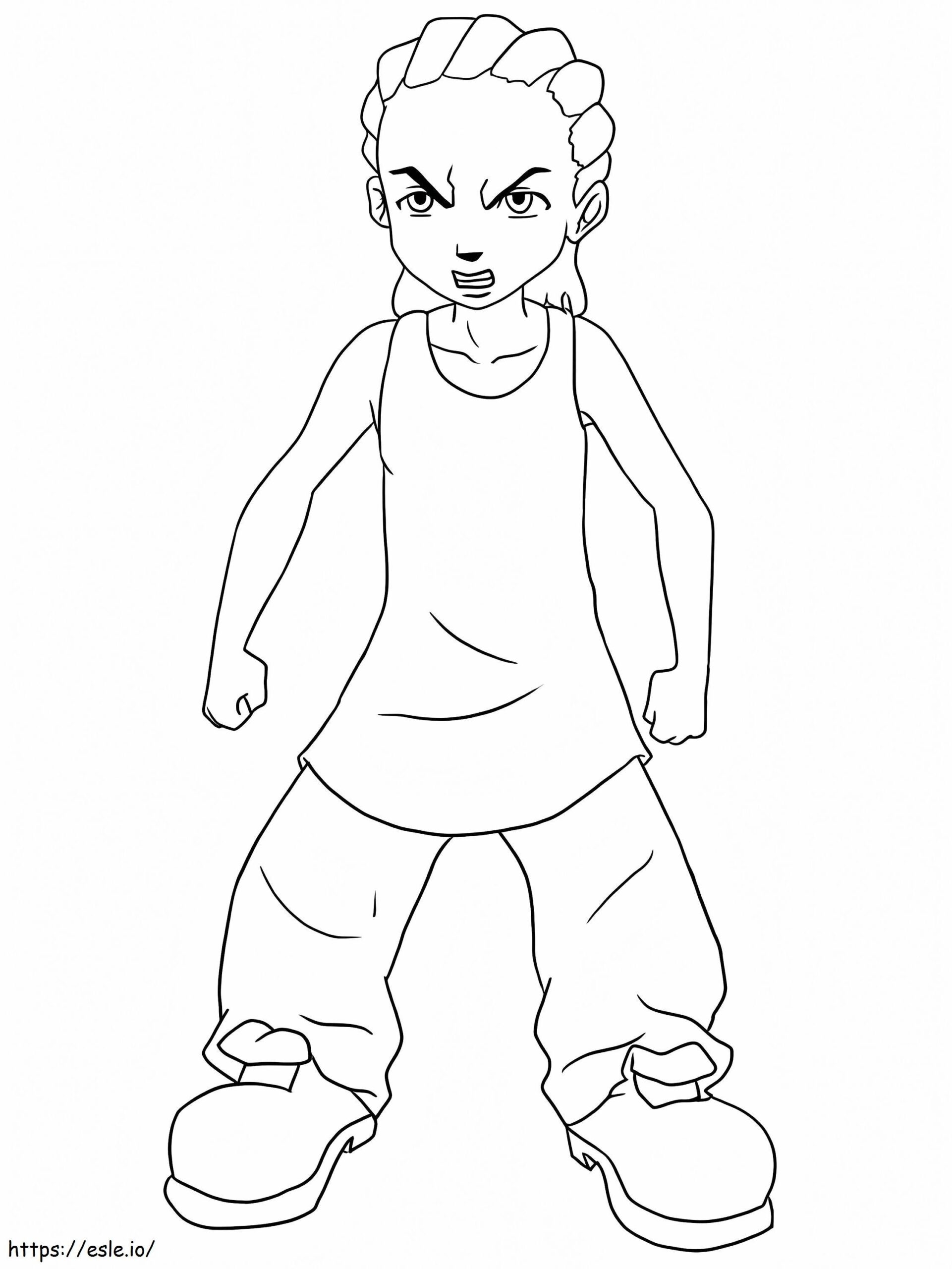 Huey Freeman From Boondocks Coloring Page